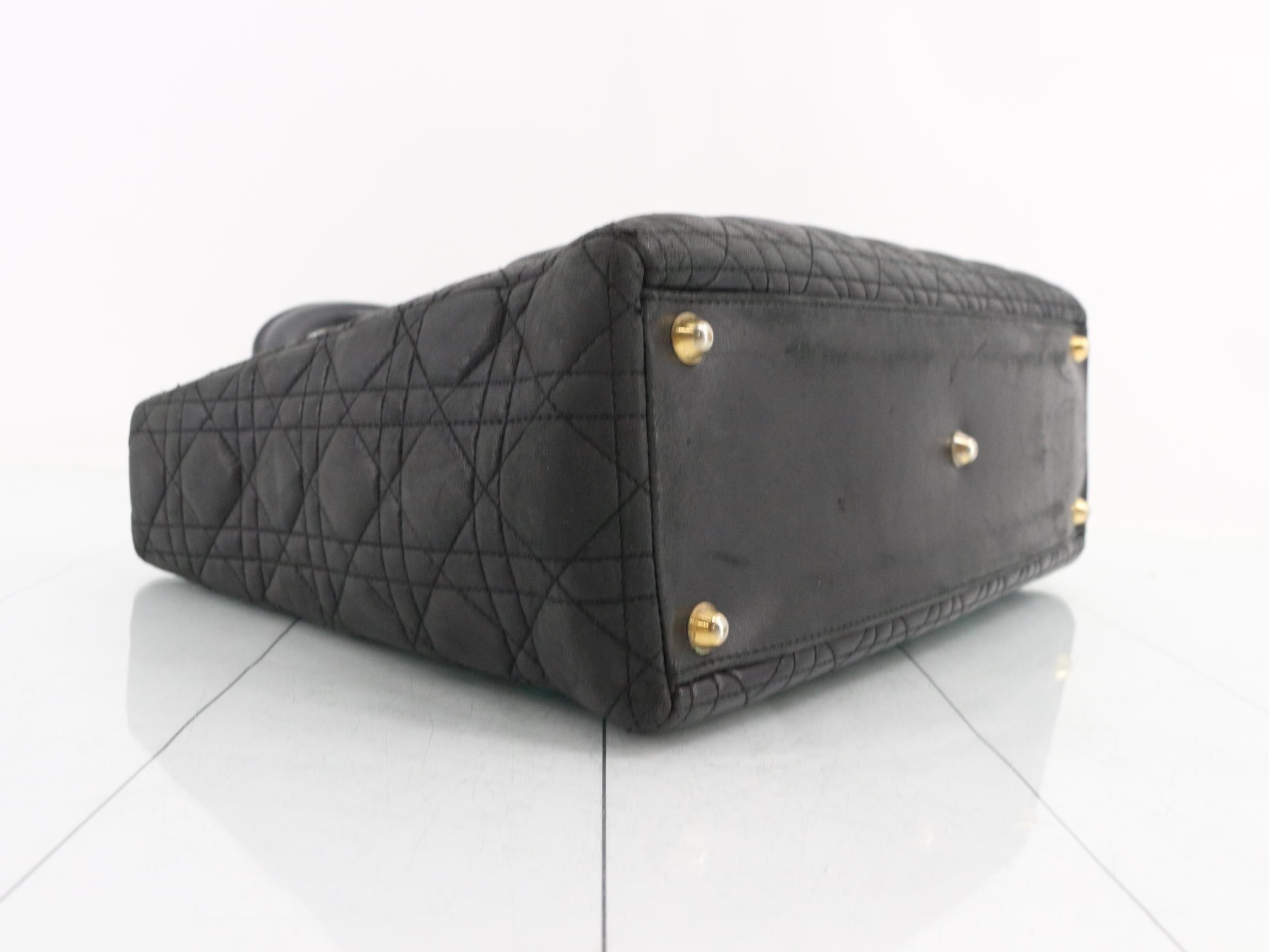 Lady Dior Large Lamb Black 2WAY Hand G Hardware — view 5