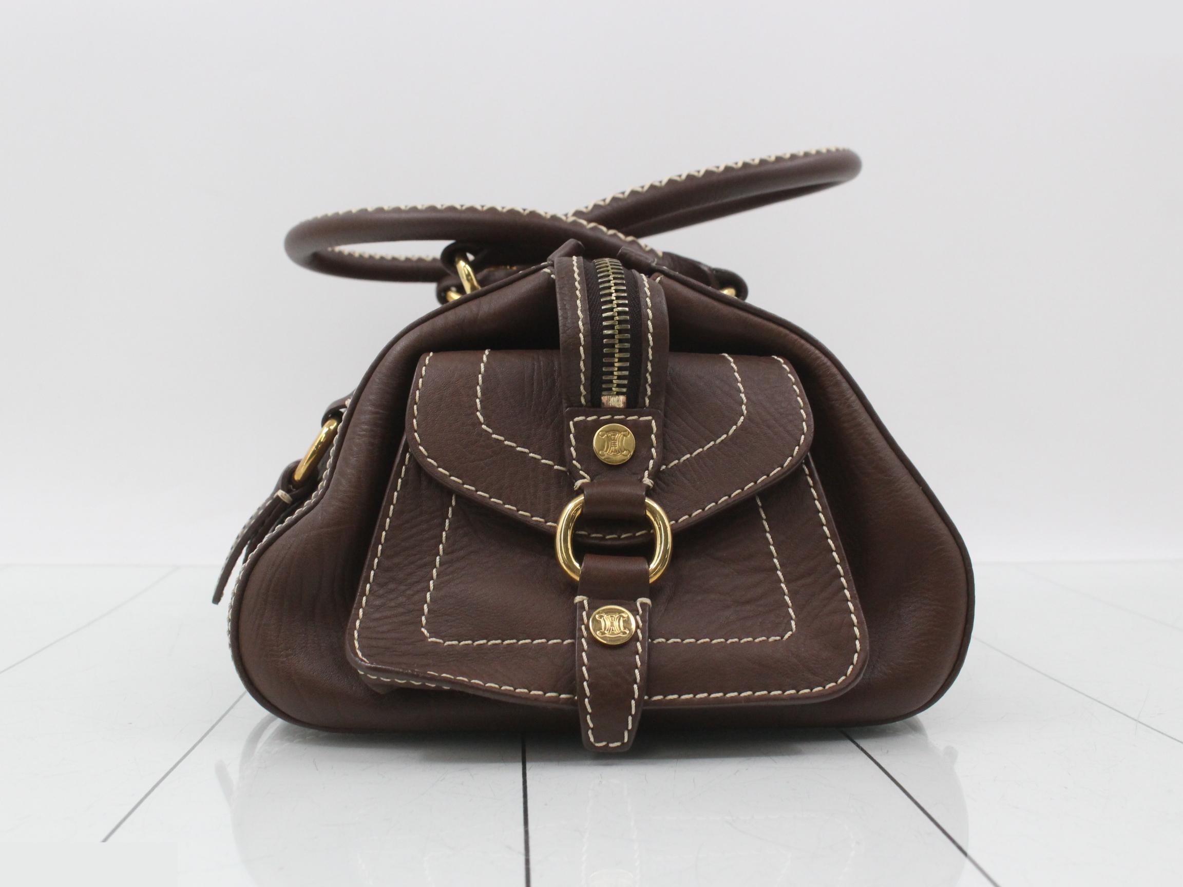 Triomphe Leather Bag - Boston Bag — view 3