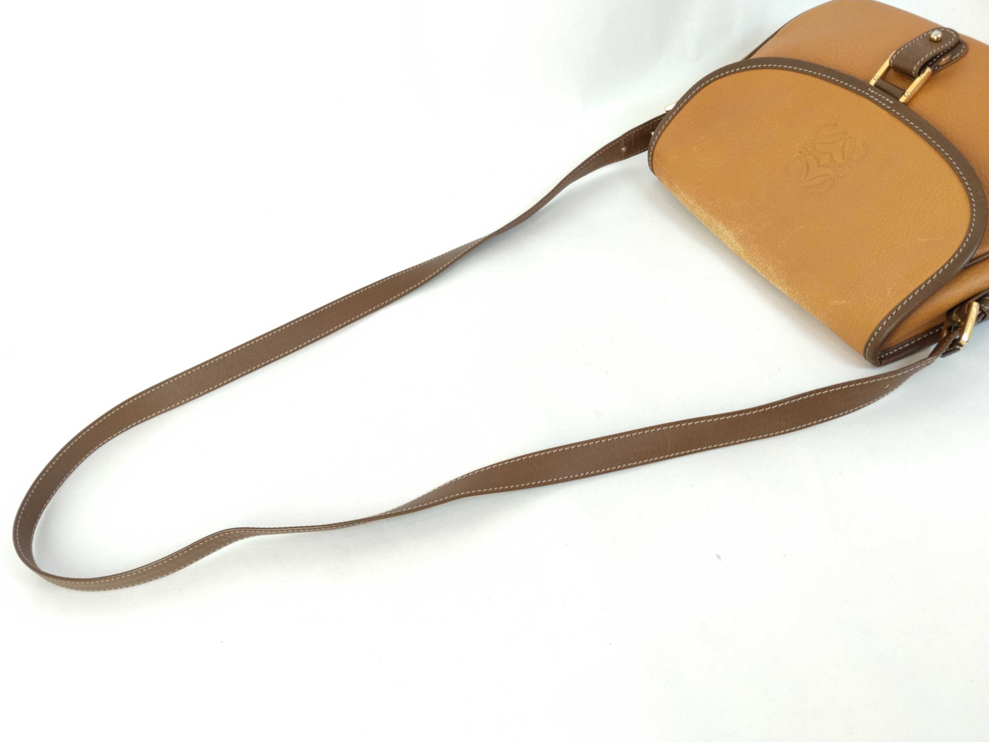 Anagram Shoulder Bag, Leather, Brown Shoulder Bag — view 3