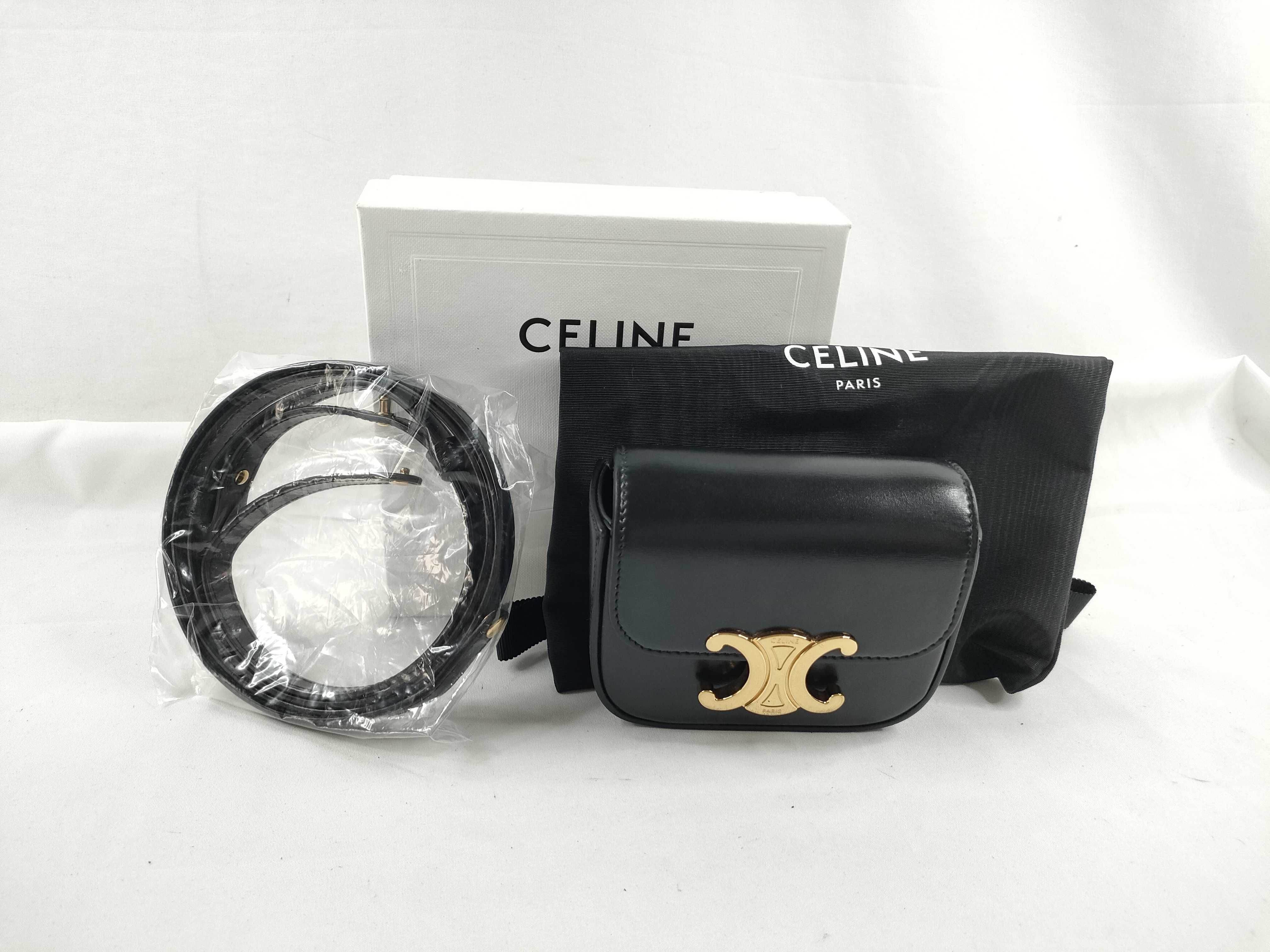 Gold Triomphe Hardware Mini Shoulder Bag with Dust Bag and Box