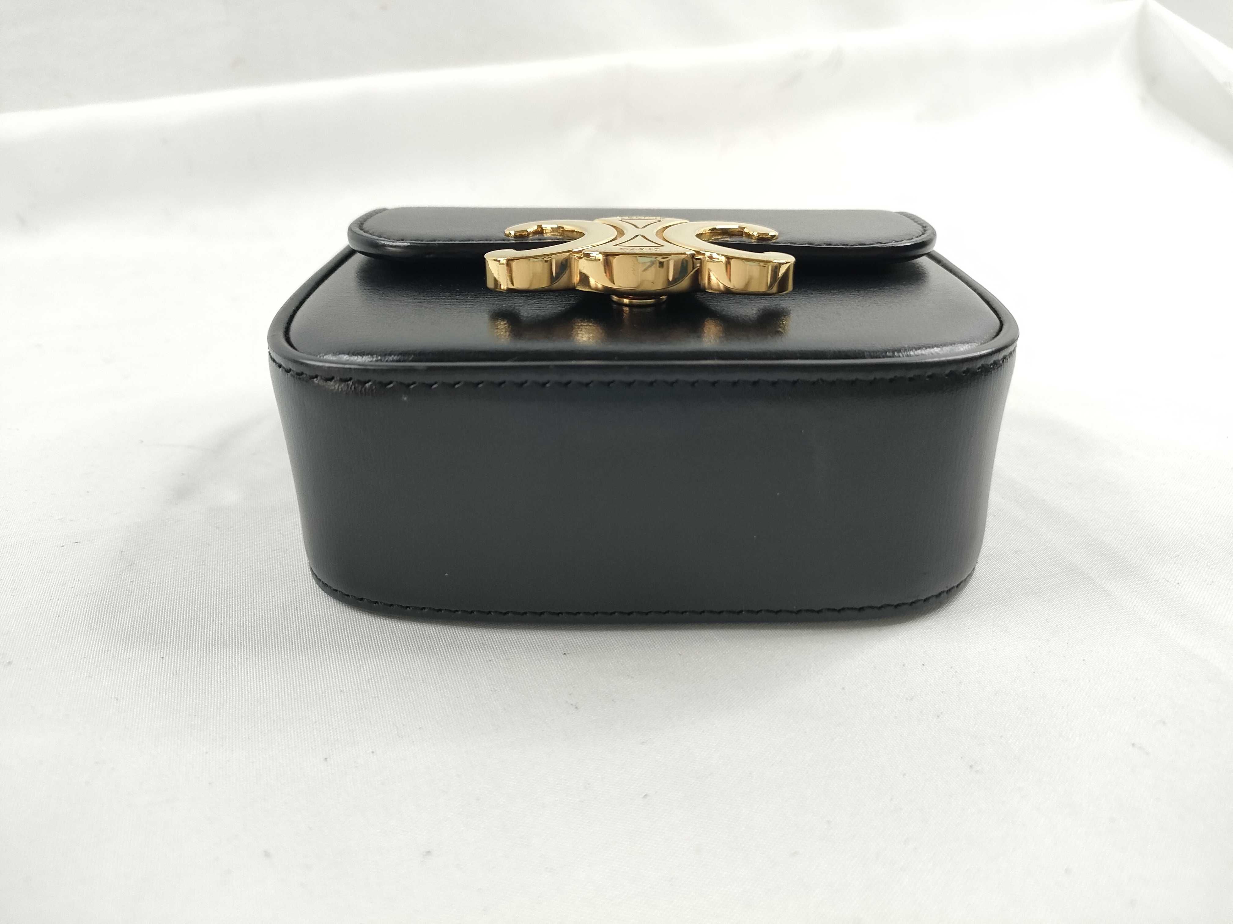 Gold Triomphe Hardware Mini Shoulder Bag with Dust Bag and Box — view 4