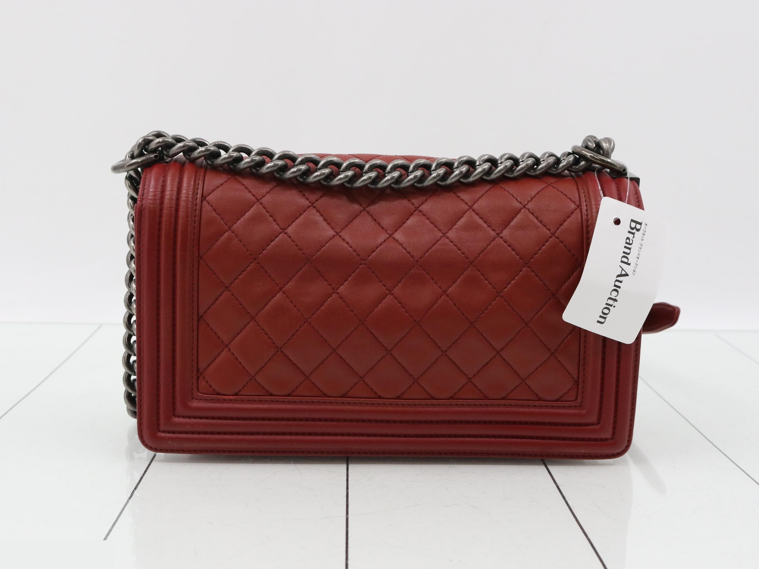 Boy Chanel Lambskin Chain Shoulder Bag — view 2
