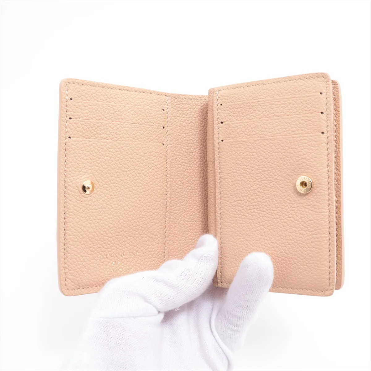 Monogram Empreinte Portefeuille Claire M28960 Beige Compact Wallet (RFID detected) — view 3