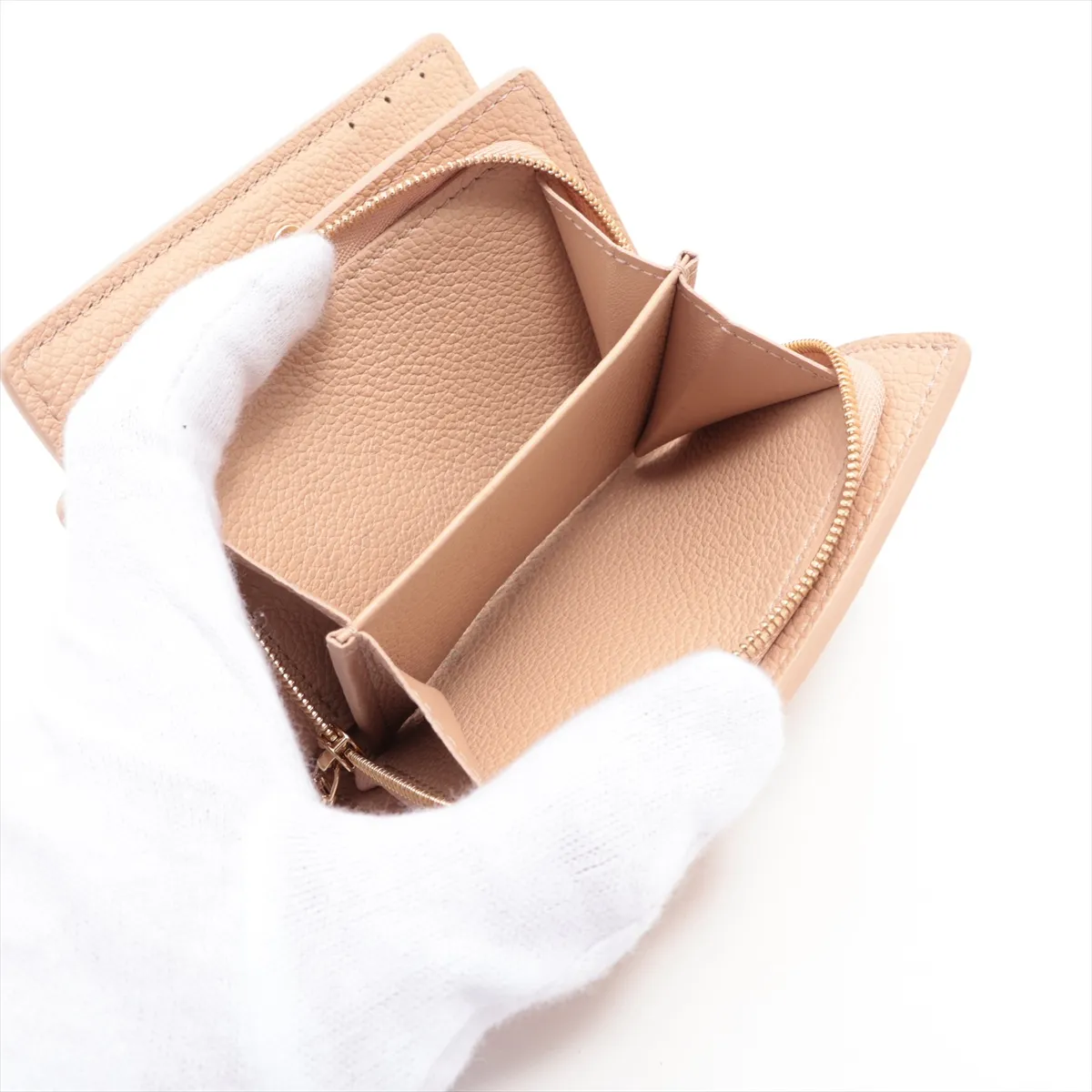 Monogram Empreinte Portefeuille Claire M28960 Beige Compact Wallet (RFID detected) — view 5