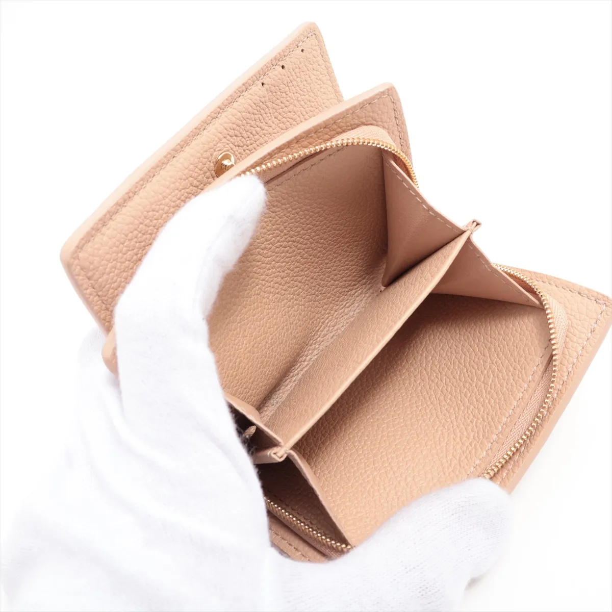 Monogram Empreinte Portefeuille Claire M28960 Beige Compact Wallet (RFID detected) — view 6