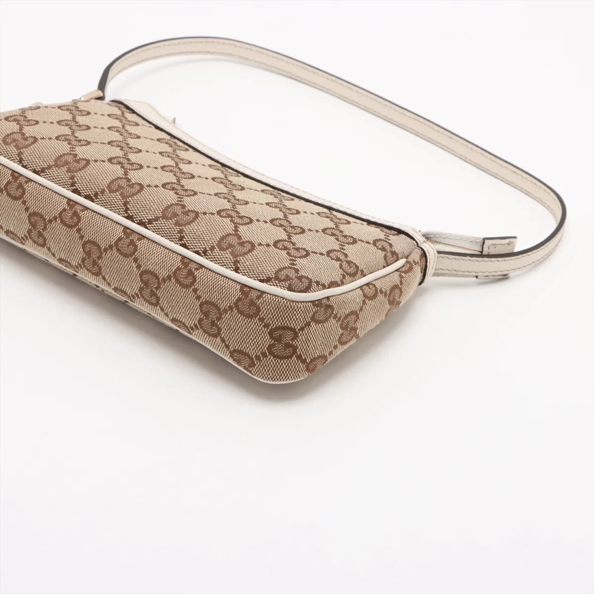 GG Canvas x Leather Shoulder Bag Beige x White 154432 — view 3