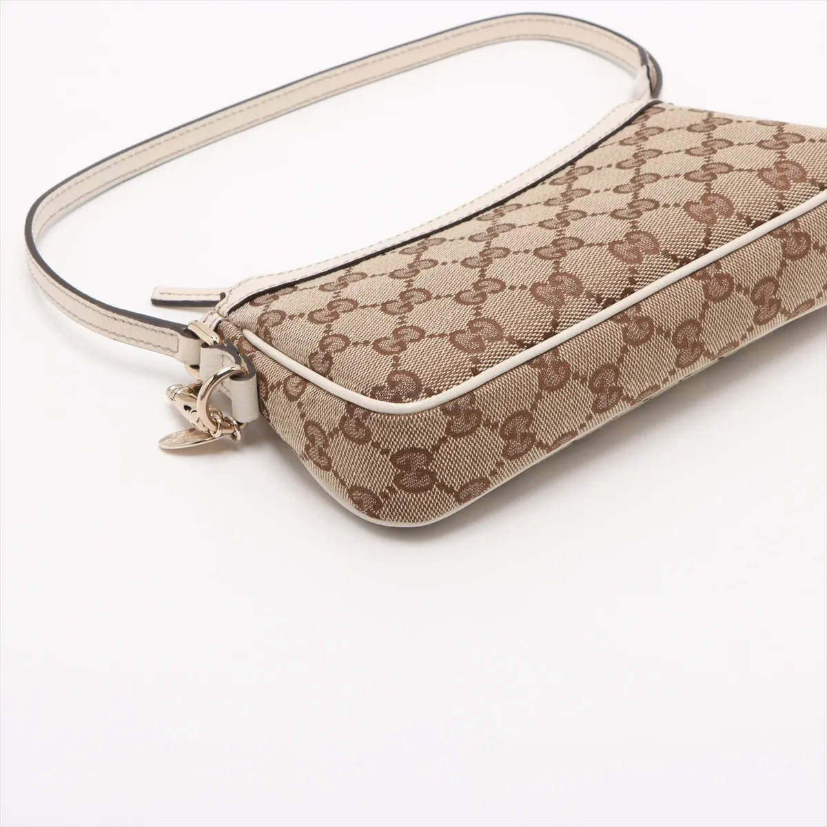 GG Canvas x Leather Shoulder Bag Beige x White 154432 — view 4