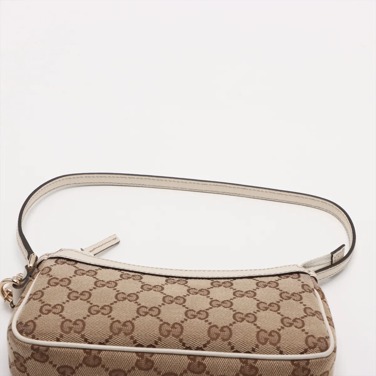 GG Canvas x Leather Shoulder Bag Beige x White 154432 — view 6