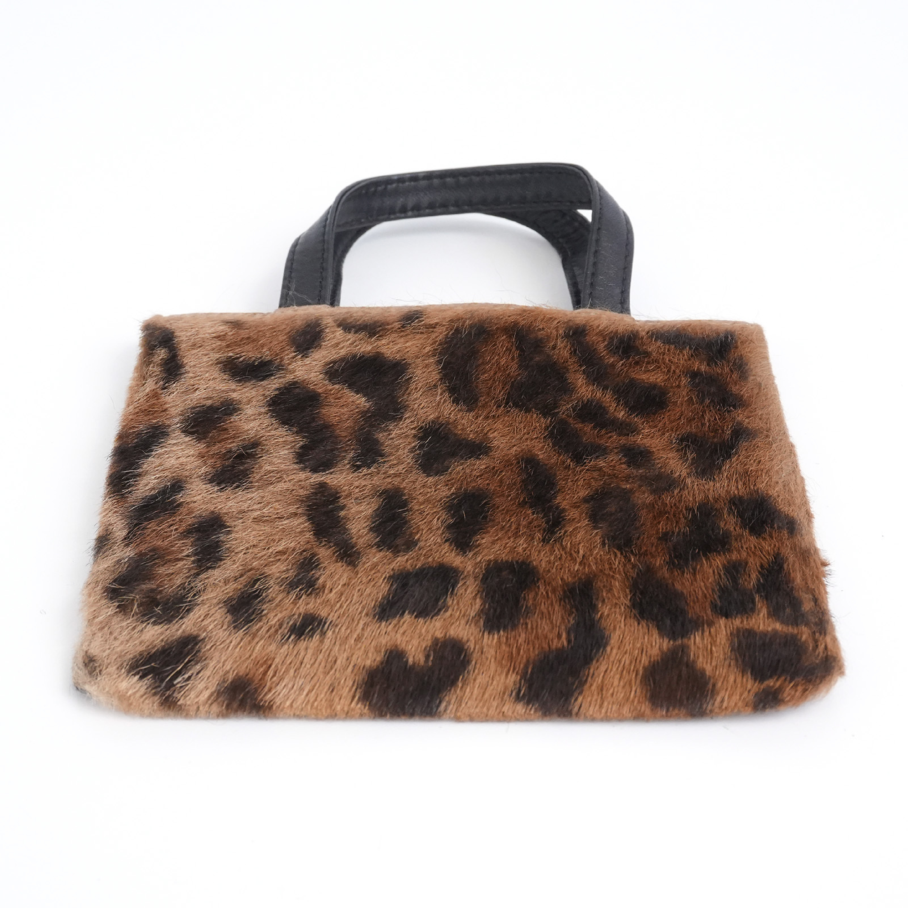 Leopard Print Calfskin Mini Handbag with Care Card — view 11
