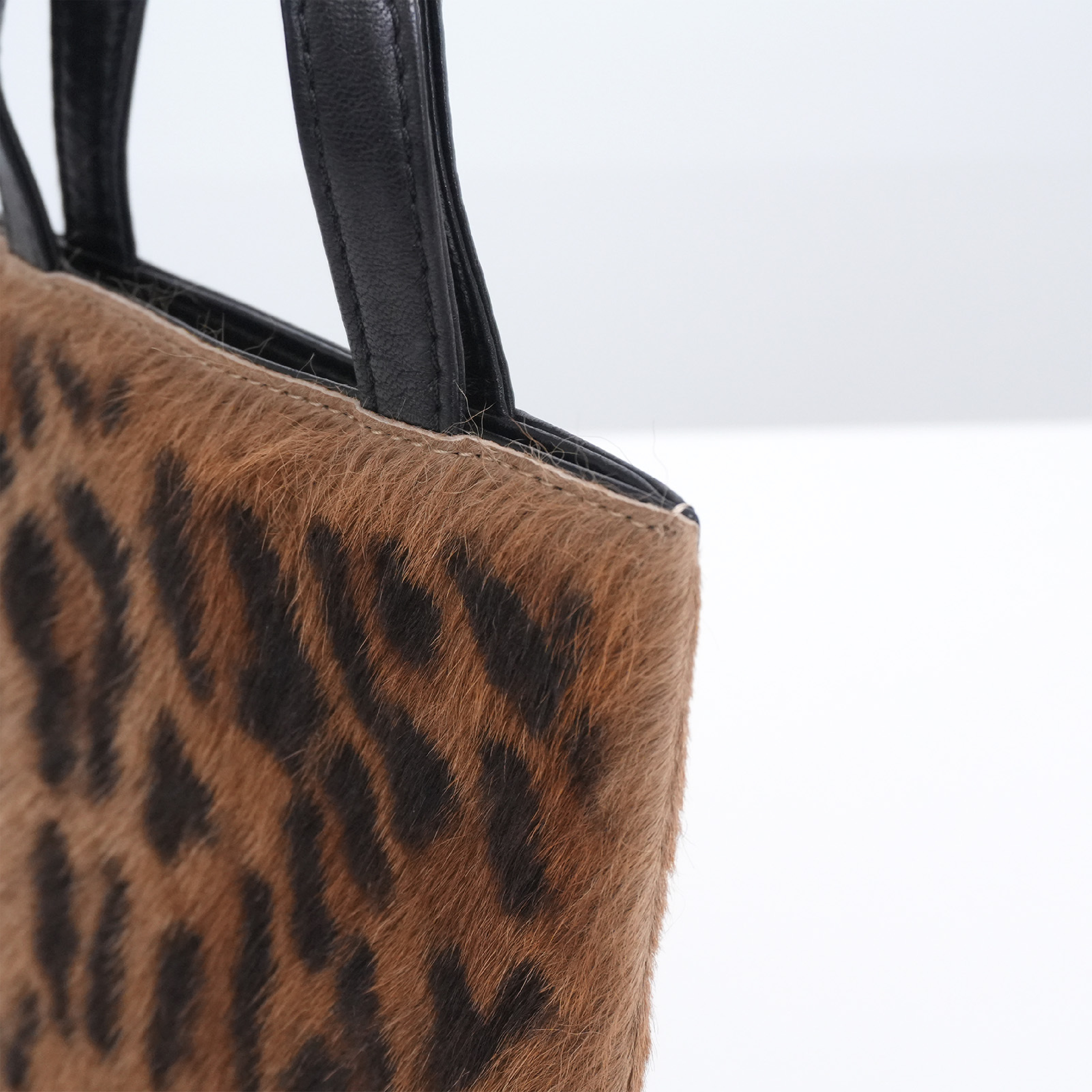 Leopard Print Calfskin Mini Handbag with Care Card — view 9