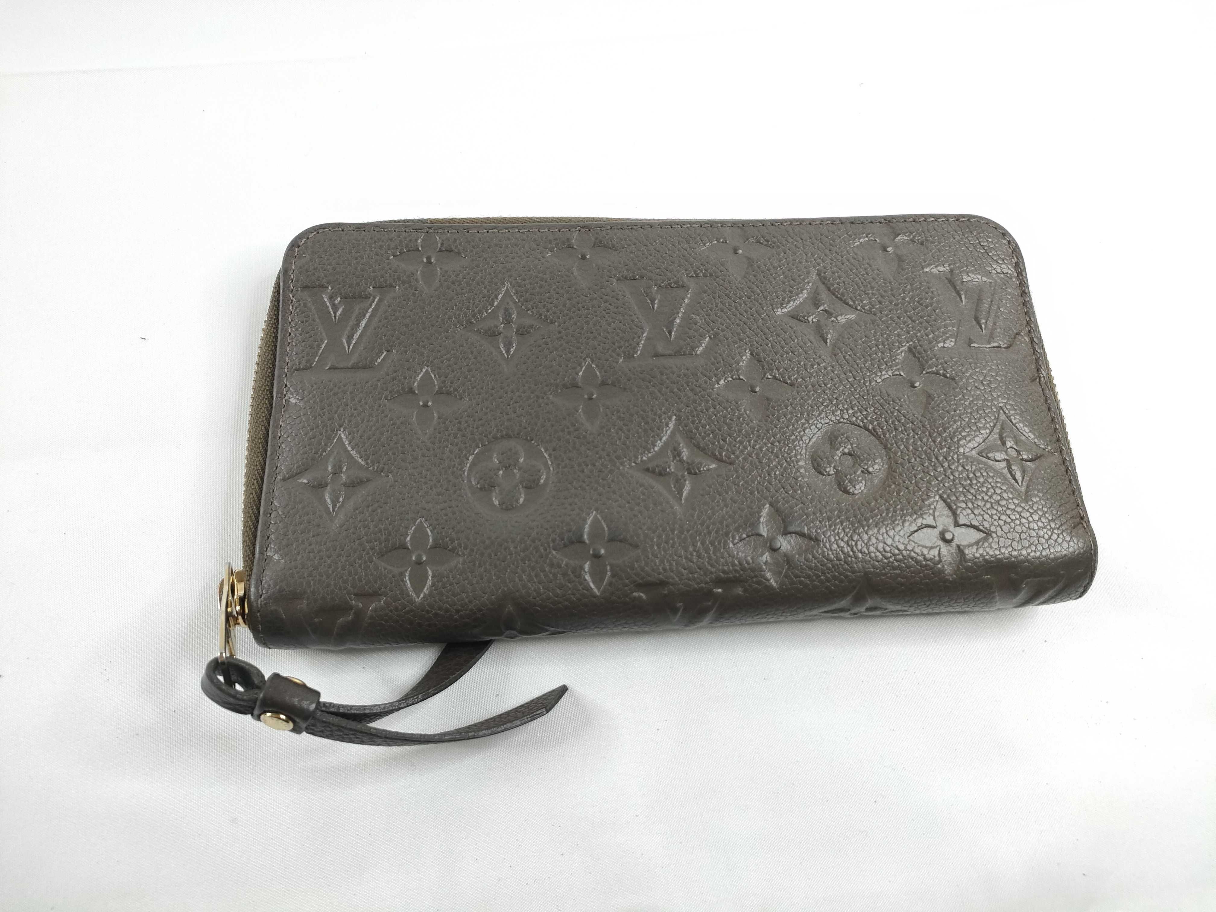 Monogram Empreinte Louis Vuitton Empreinte Leather Round Long Wallet Serial Number Wallet