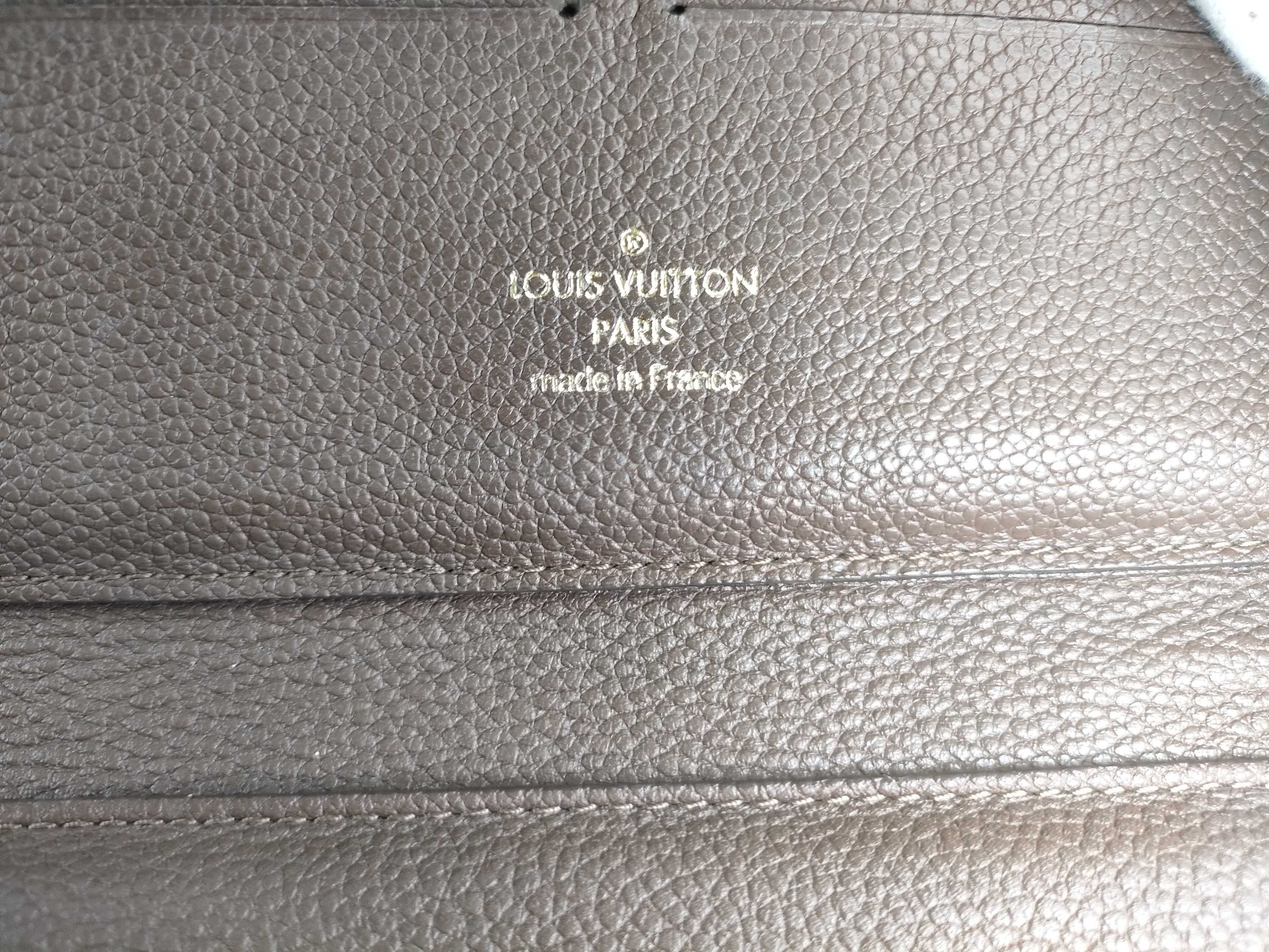 Monogram Empreinte Louis Vuitton Empreinte Leather Round Long Wallet Serial Number Wallet — view 13