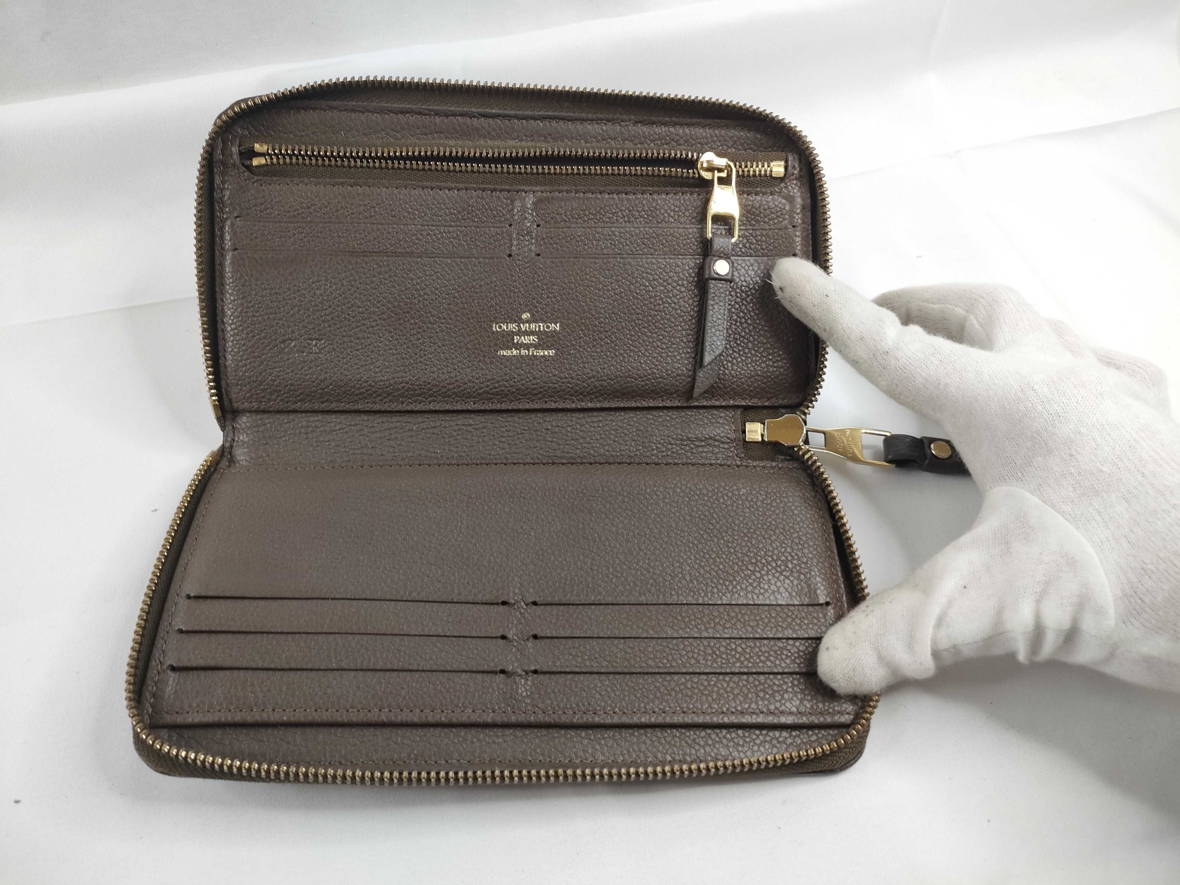 Monogram Empreinte Louis Vuitton Empreinte Leather Round Long Wallet Serial Number Wallet — view 8