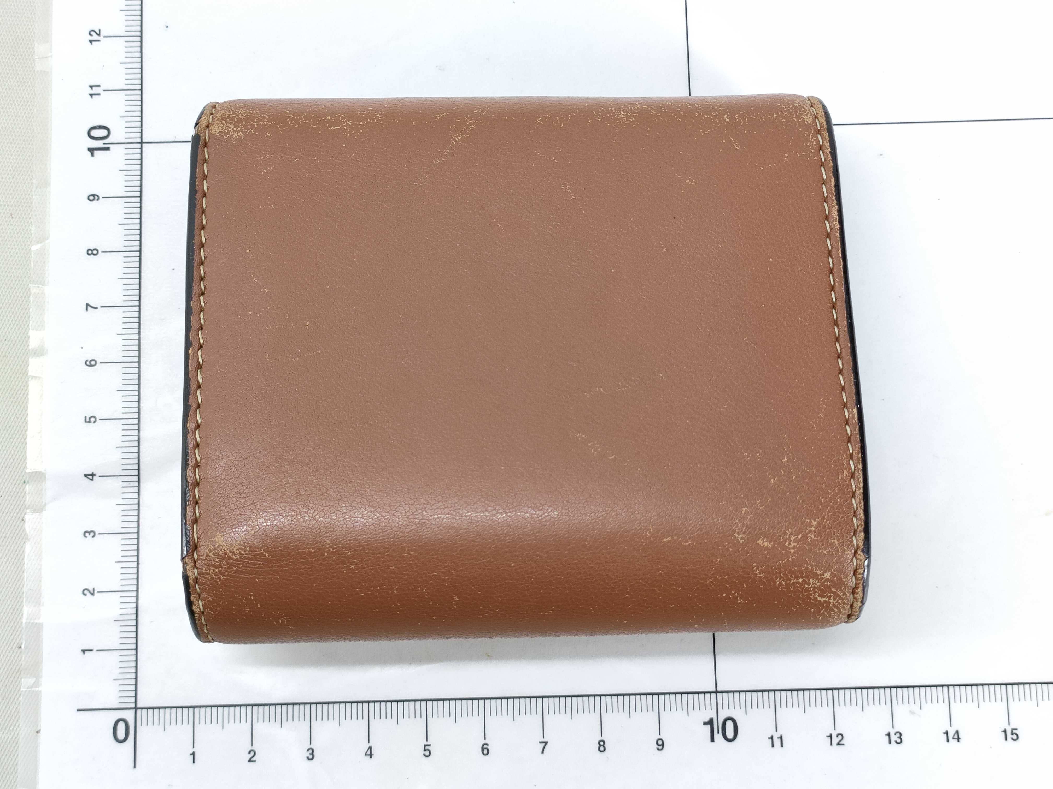 Triomphe Tri-fold Wallet, Brown Leather — view 2