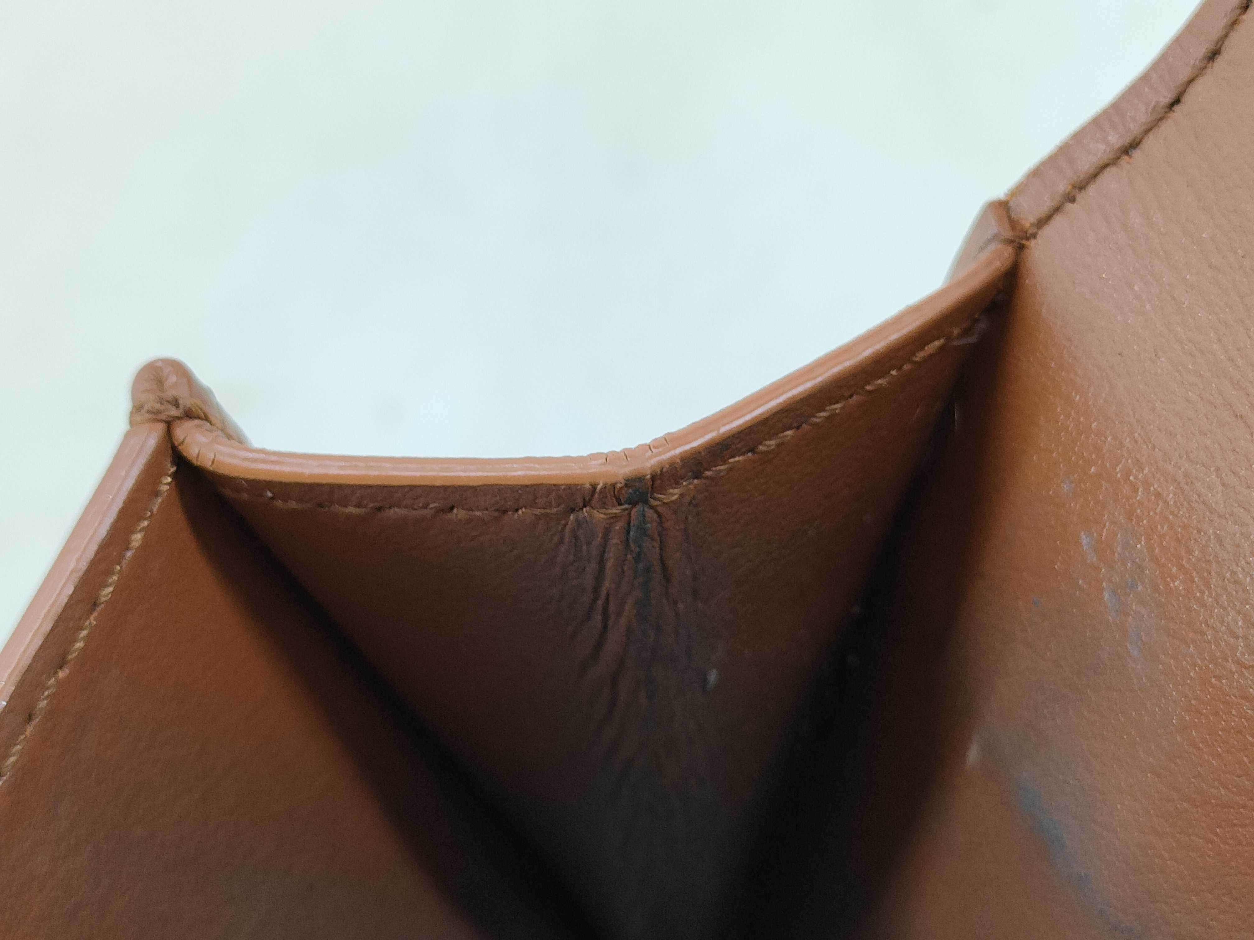Triomphe Tri-fold Wallet, Brown Leather — view 12