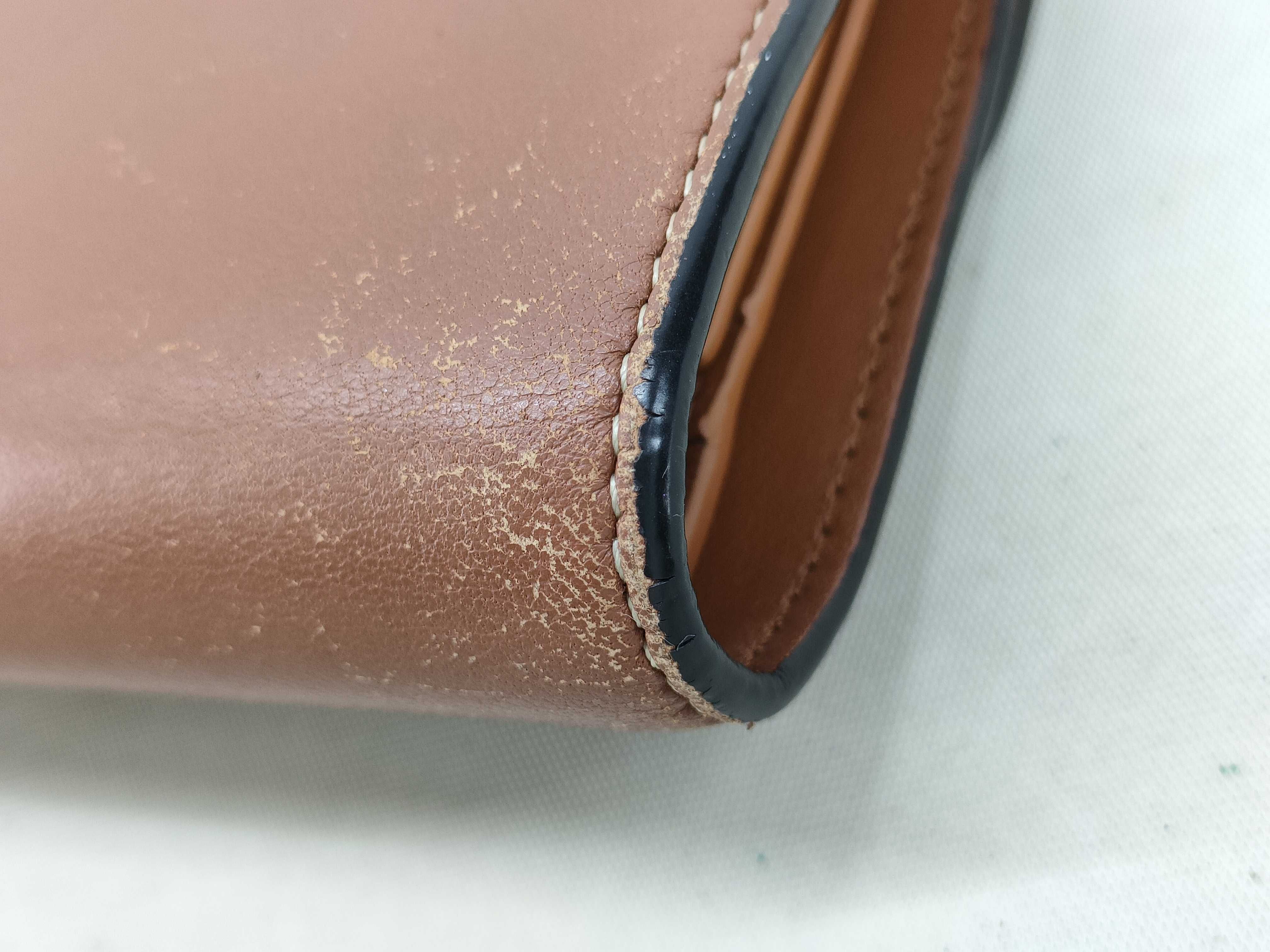 Triomphe Tri-fold Wallet, Brown Leather — view 3