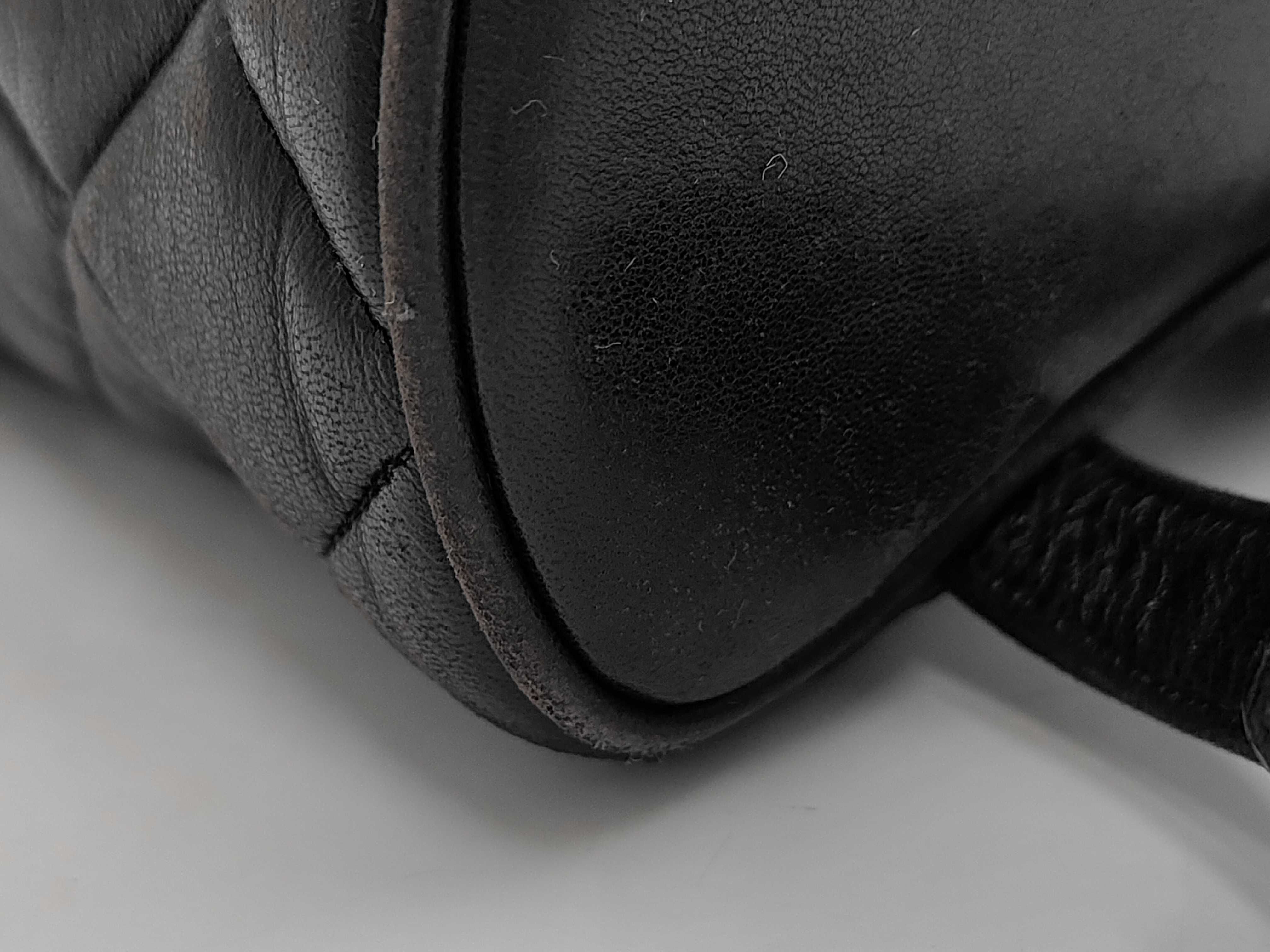 Matelassé Backpack with Turnlock Closure and Coco Mark, Dark Brown Bag — view 4