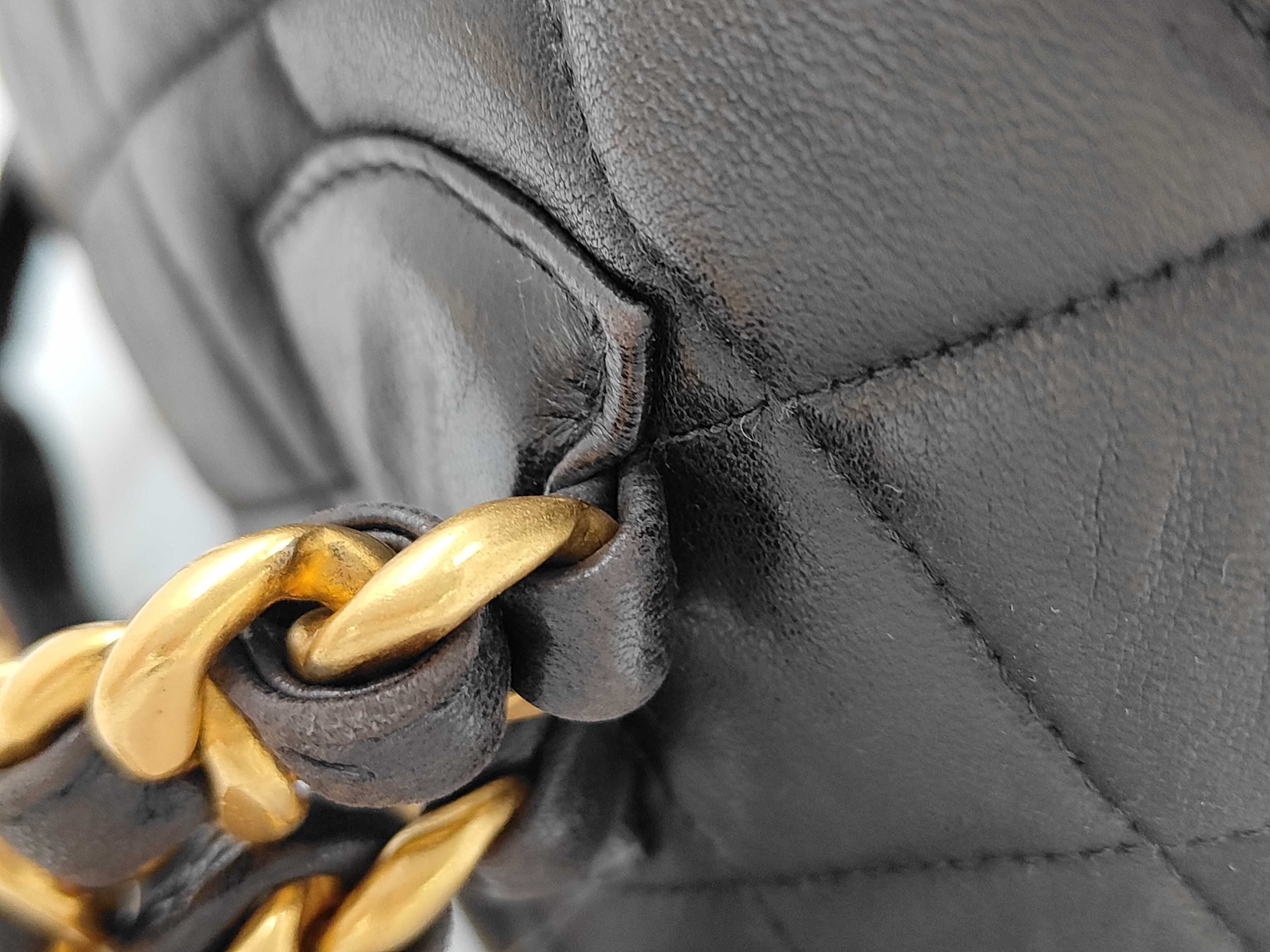Matelassé Backpack with Turnlock Closure and Coco Mark, Dark Brown Bag — view 6