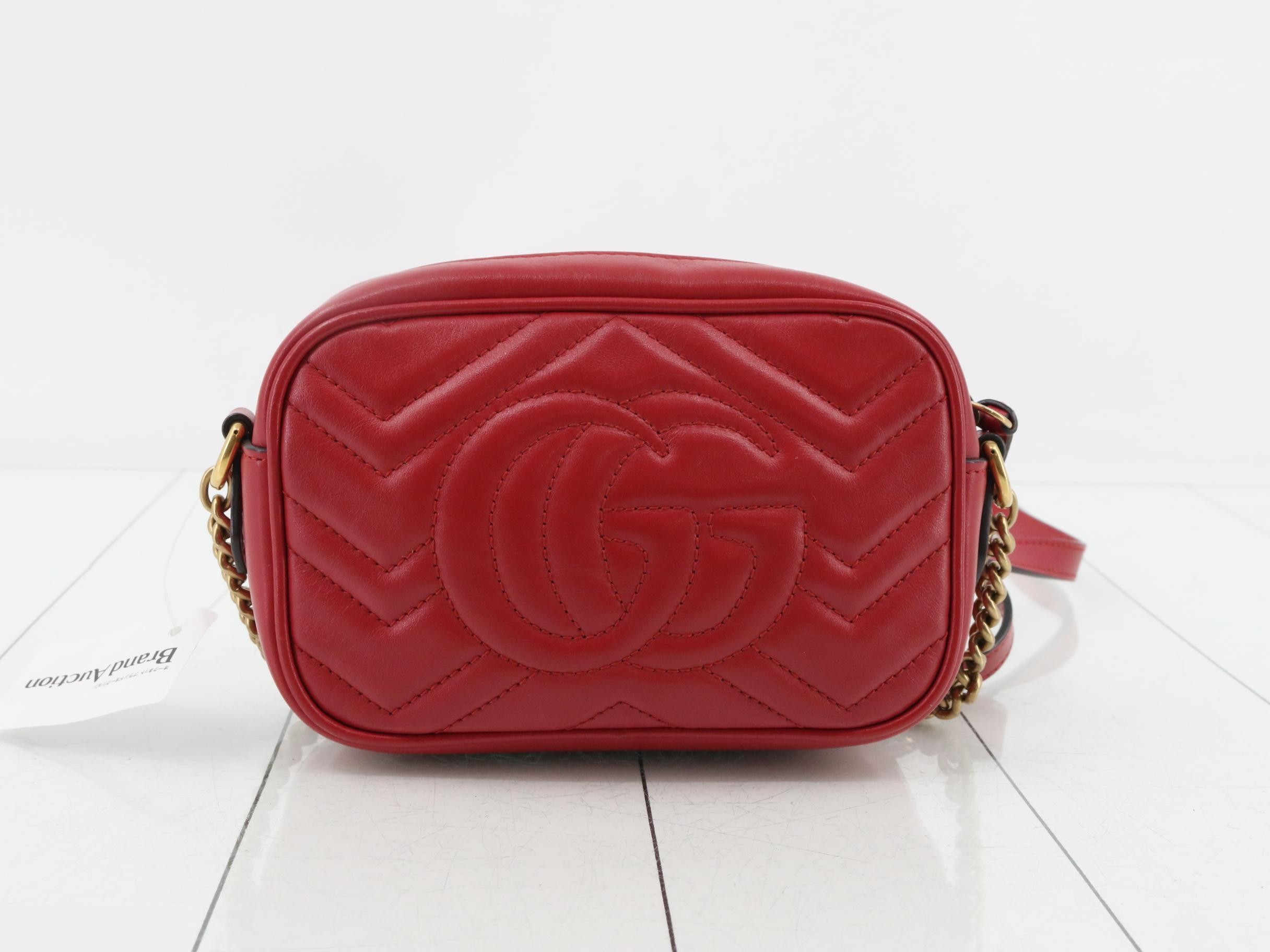 GG Quilted Interlocking Shoulder Bag, Red — view 2