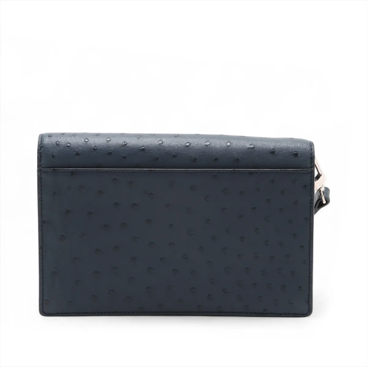 Ostrich Pochette Thames - TR1128 Navy — view 2