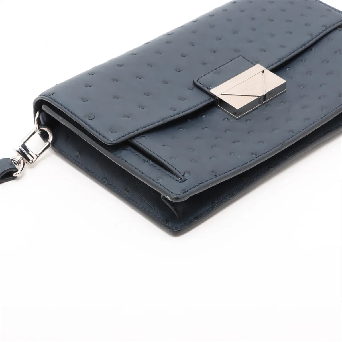 Ostrich Pochette Thames - TR1128 Navy — view 4