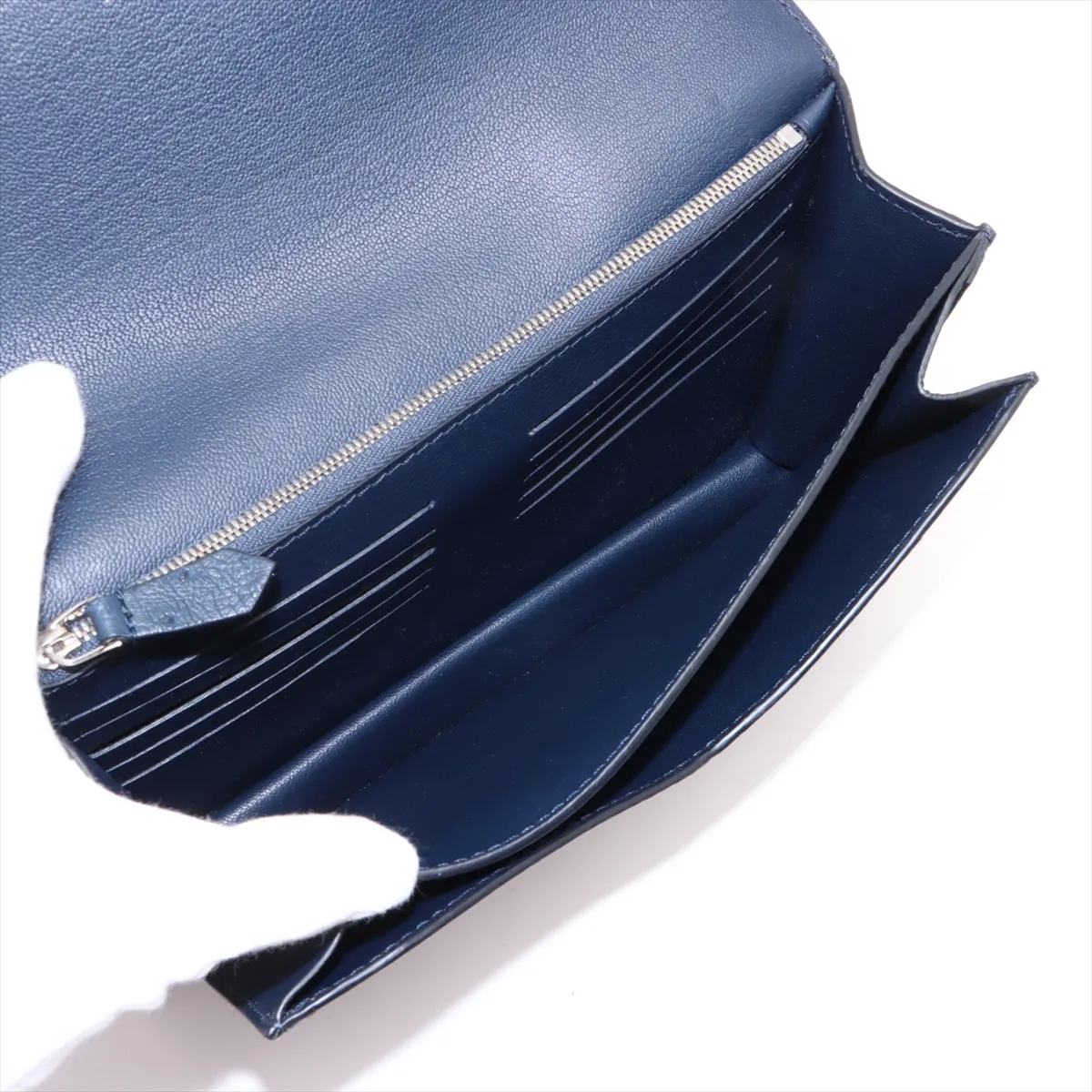 Ostrich Pochette Thames - TR1128 Navy — view 6