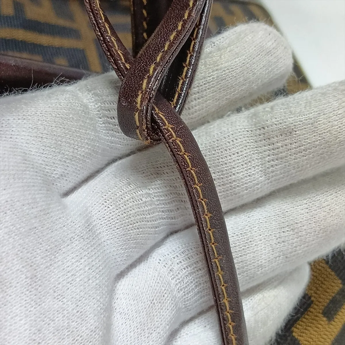 Zucca 26415 Canvas x Leather Handbag Brown — view 12