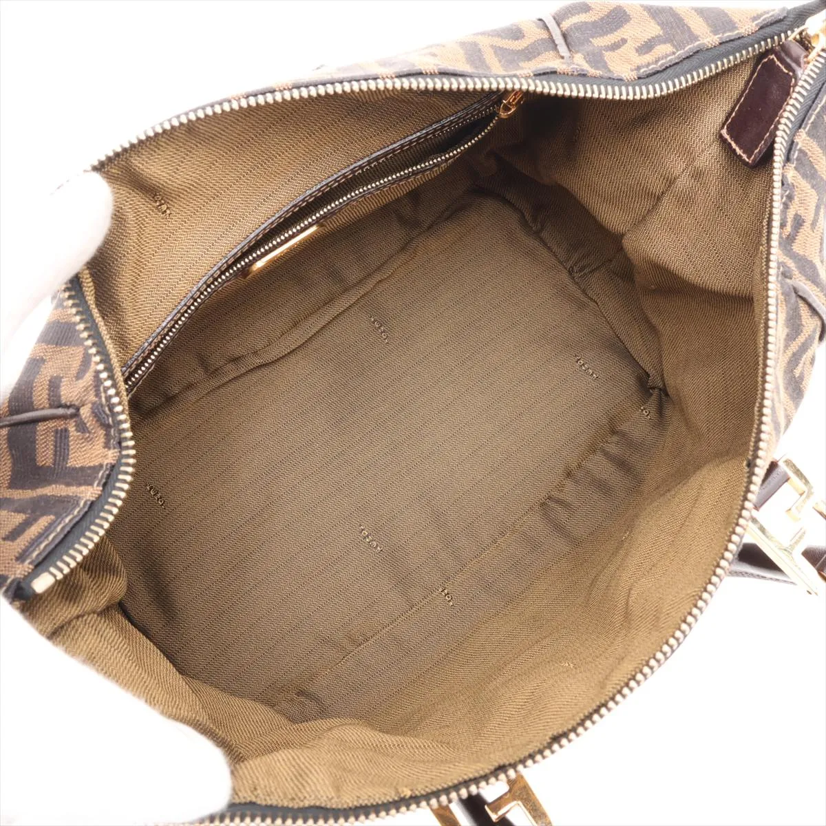 Zucca 26415 Canvas x Leather Handbag Brown — view 7