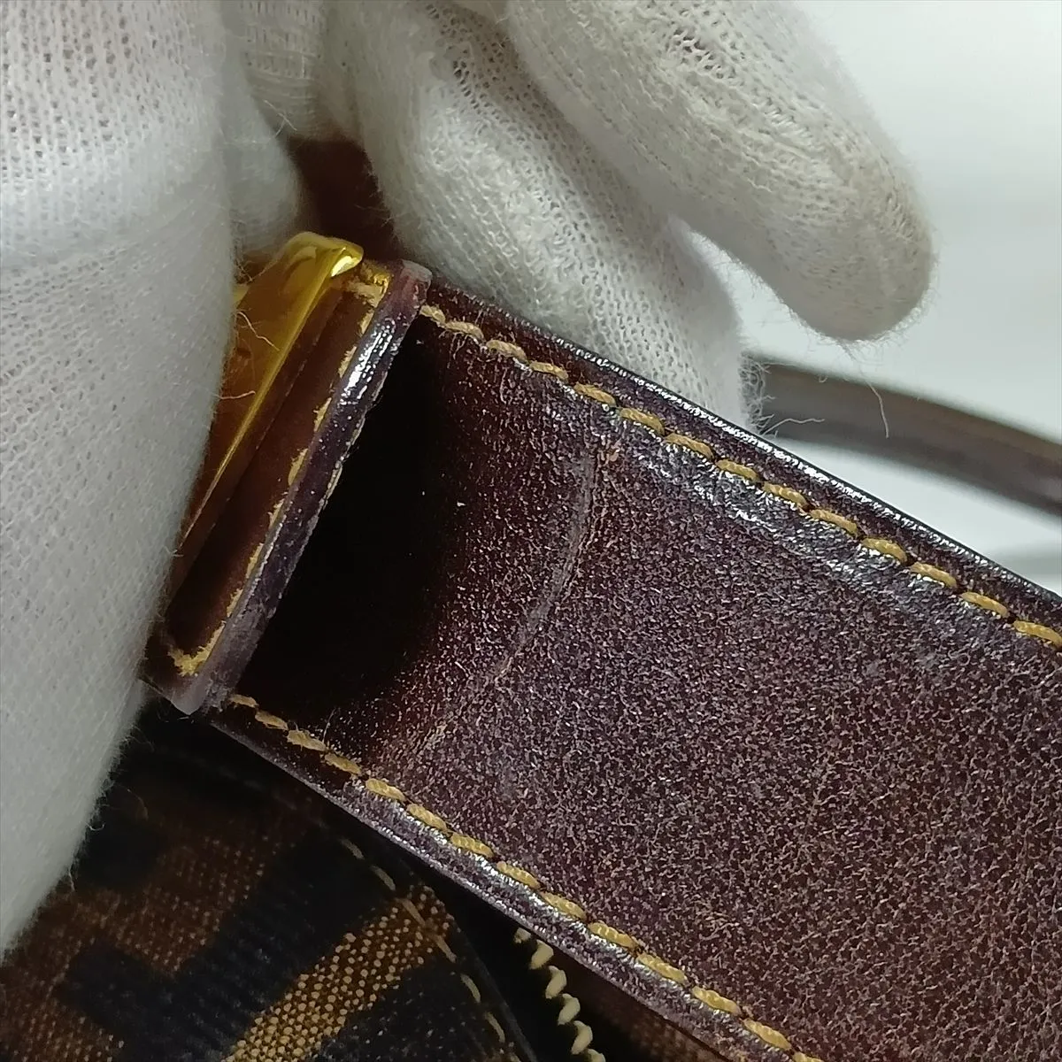 Zucca 26415 Canvas x Leather Handbag Brown — view 10