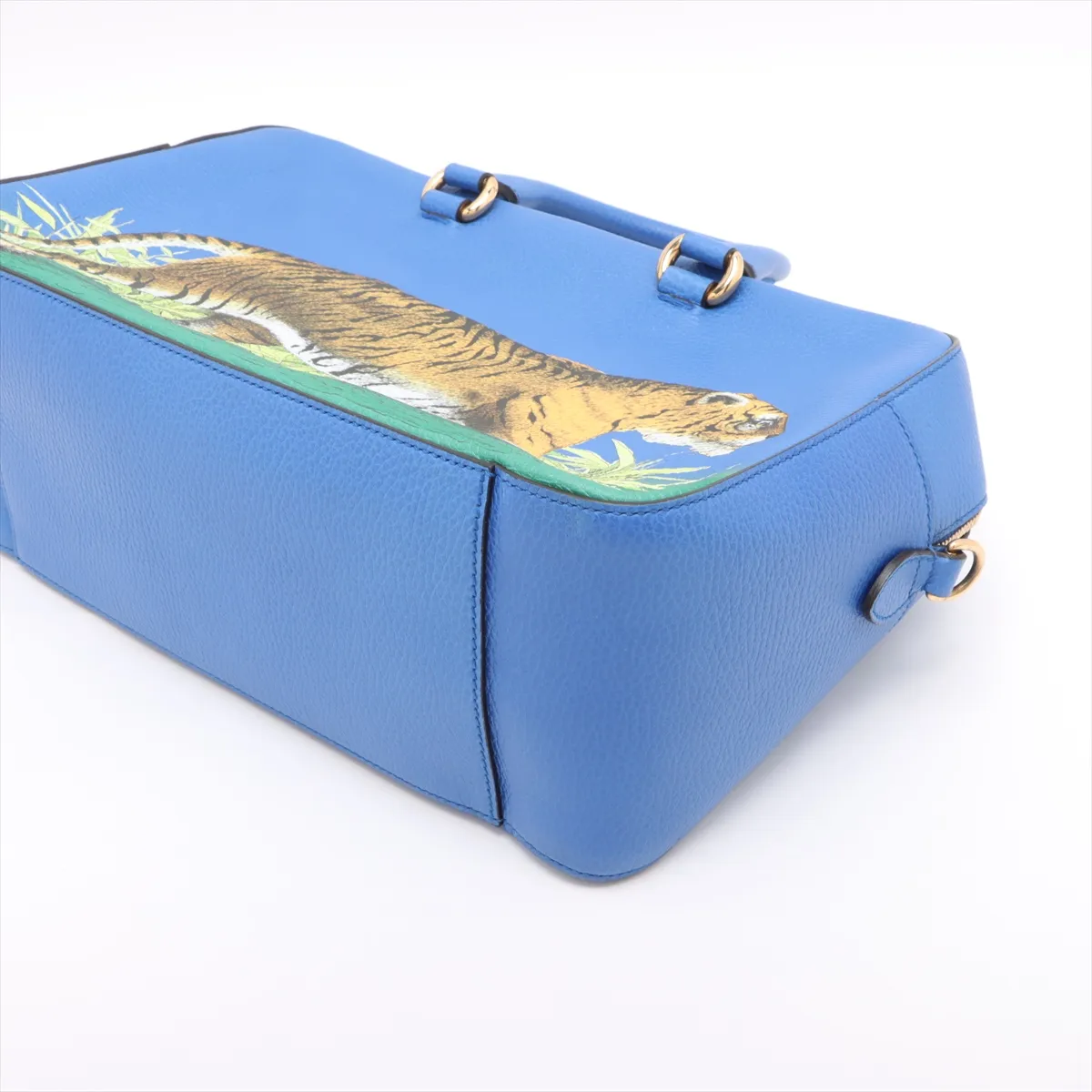 leather 2WAY handbag blue 453564 — view 3