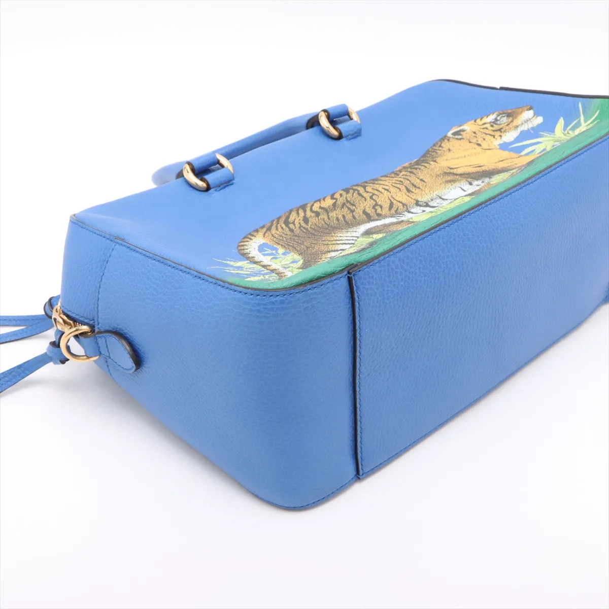 leather 2WAY handbag blue 453564 — view 4