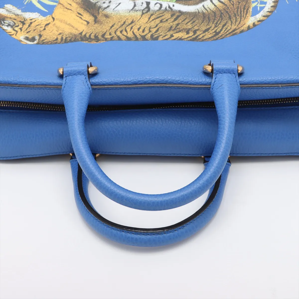 leather 2WAY handbag blue 453564 — view 5