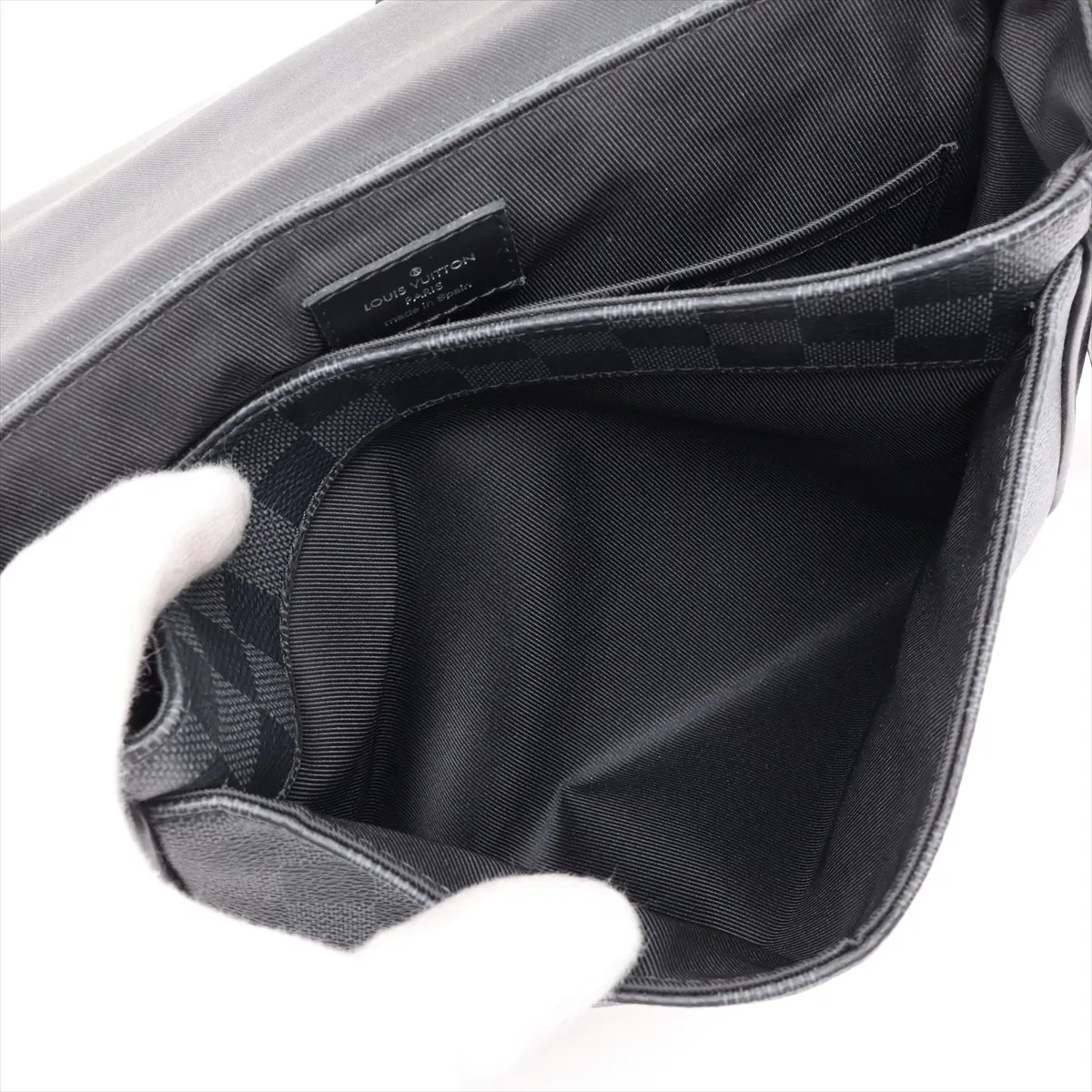 Damier Graphite District PM NV3 N42710 Black (RFID detected) — view 6