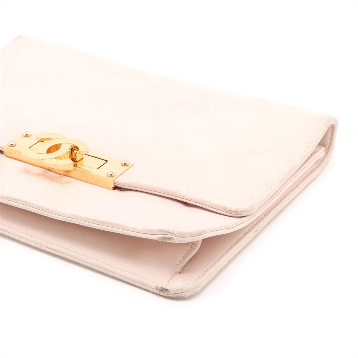 Matelasse Lambskin Single Flap Double Chain Bag Coco Rock Beige Gold Hardware 23369806 23rd Series — view 3