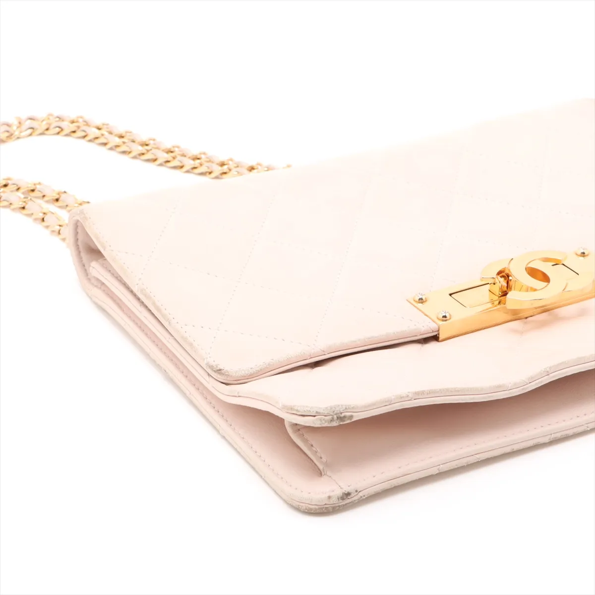 Matelasse Lambskin Single Flap Double Chain Bag Coco Rock Beige Gold Hardware 23369806 23rd Series — view 4