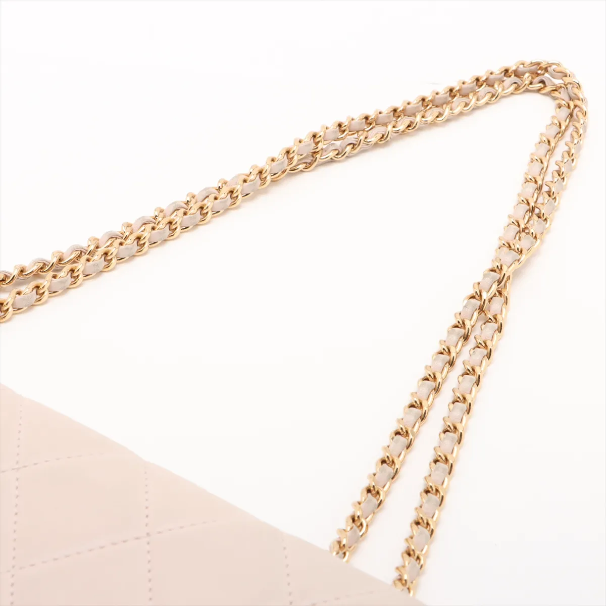 Matelasse Lambskin Single Flap Double Chain Bag Coco Rock Beige Gold Hardware 23369806 23rd Series — view 5