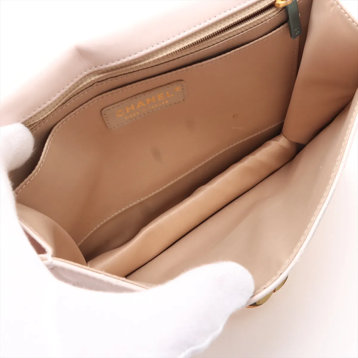 Matelasse Lambskin Single Flap Double Chain Bag Coco Rock Beige Gold Hardware 23369806 23rd Series — view 6