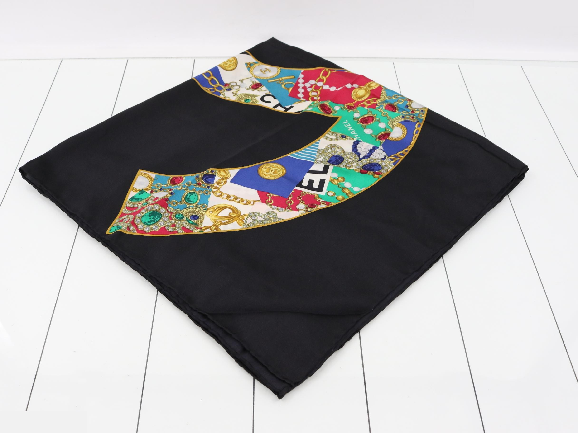 silk scarf with Coco Mark — view 2