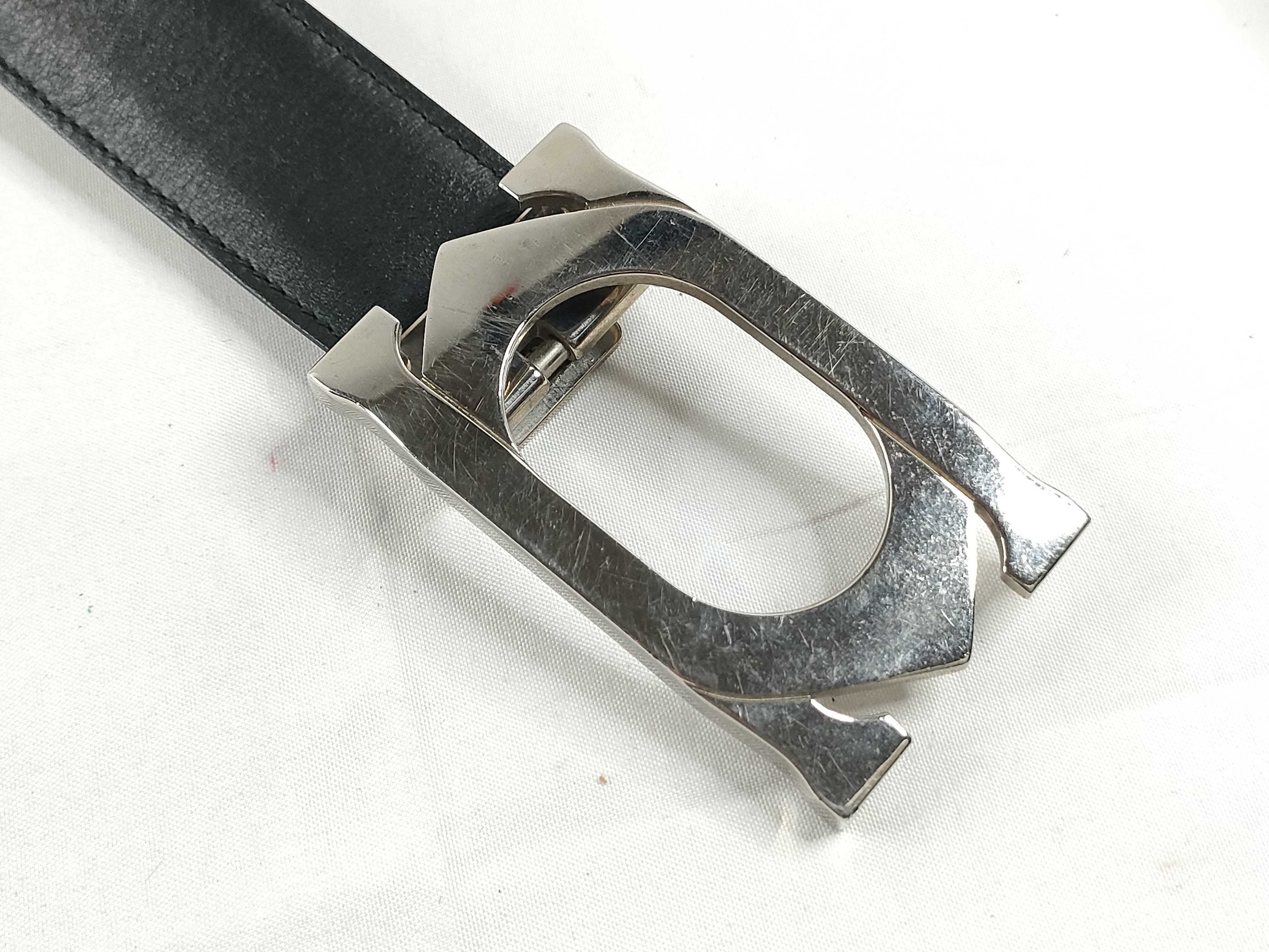 Double C Logo Leather Belt — view 3