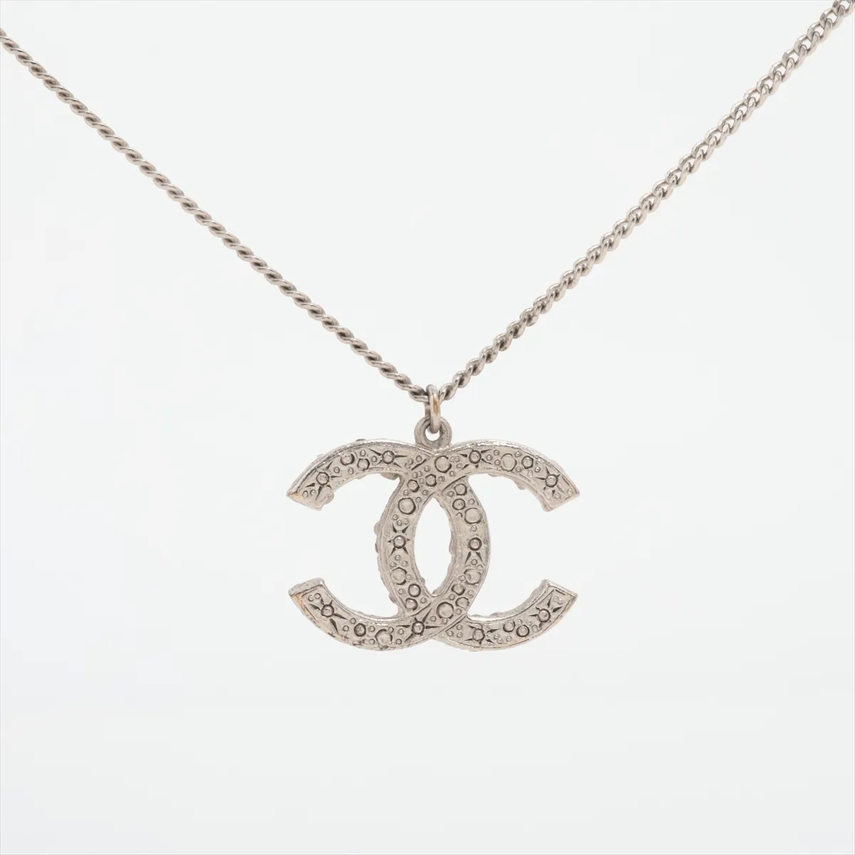 Coco Mark Necklace, GP x Rhinestone, Gold, — view 2