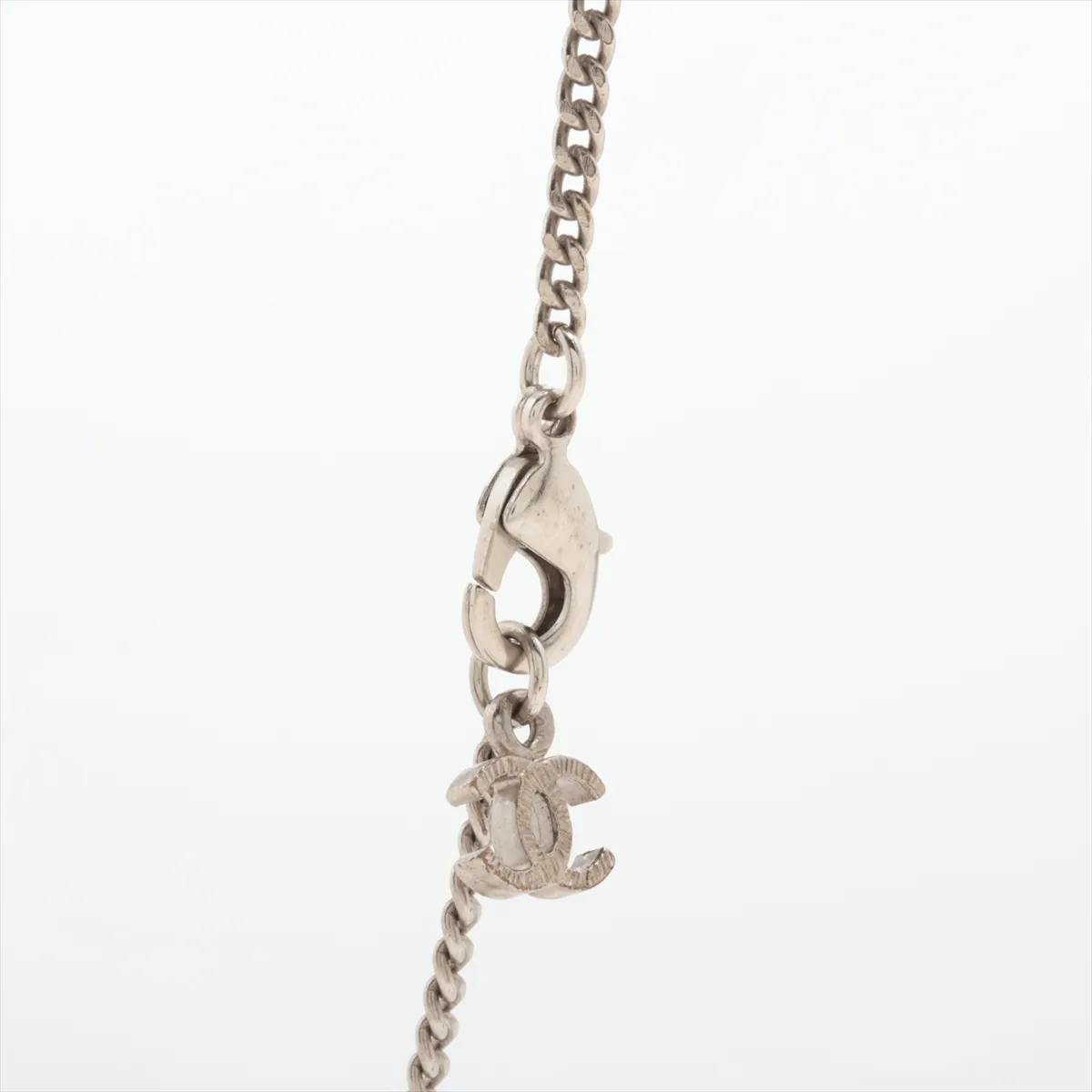 Coco Mark Necklace, GP x Rhinestone, Gold, — view 3