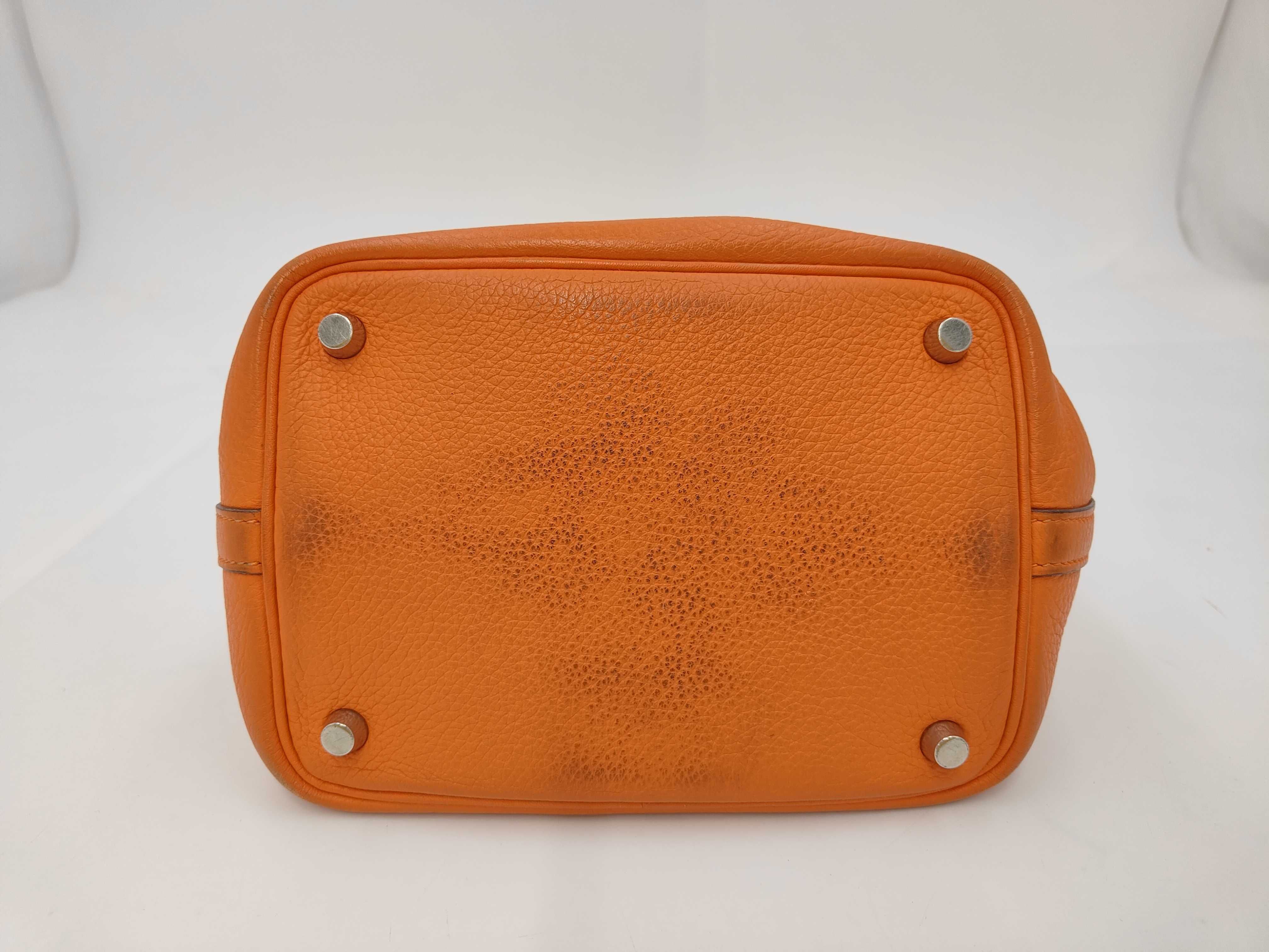 Picotin PM Taurillon Clemence Orange Handbag G — view 5