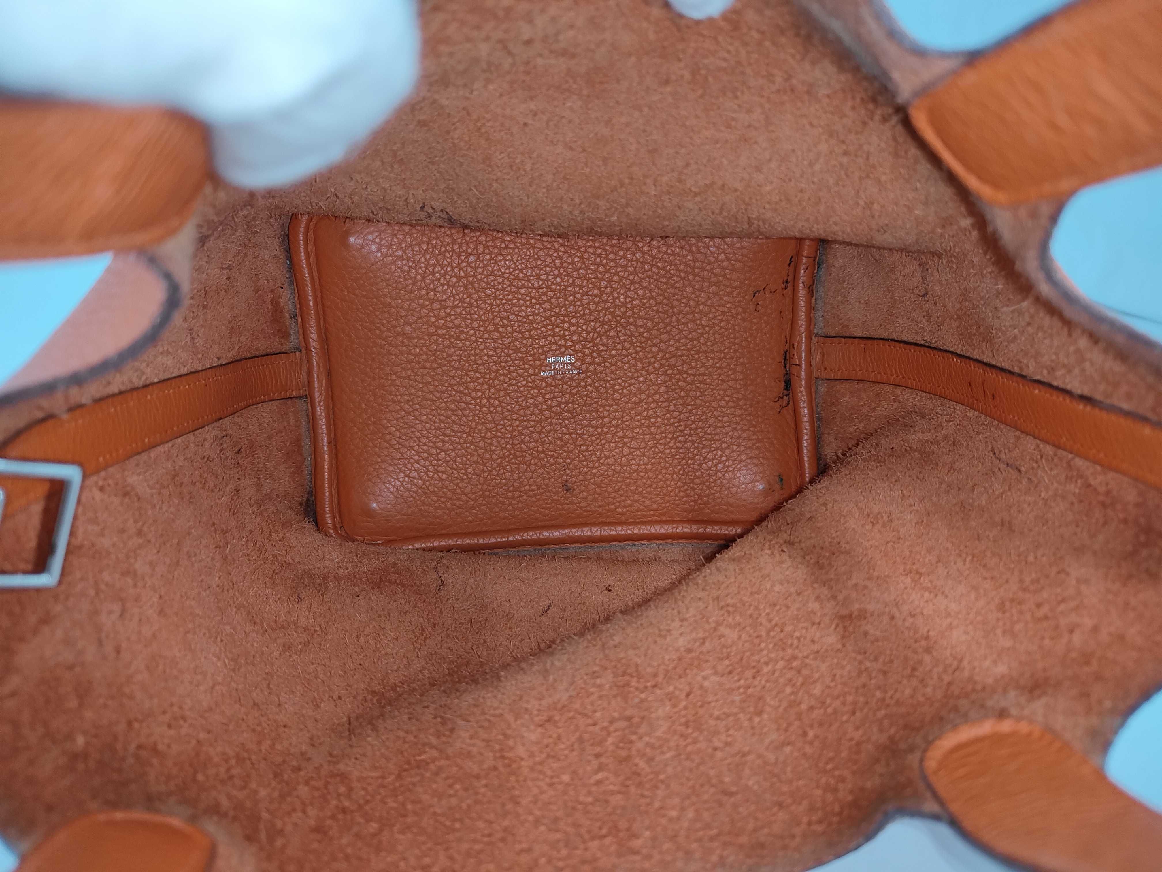 Picotin PM Taurillon Clemence Orange Handbag G — view 9