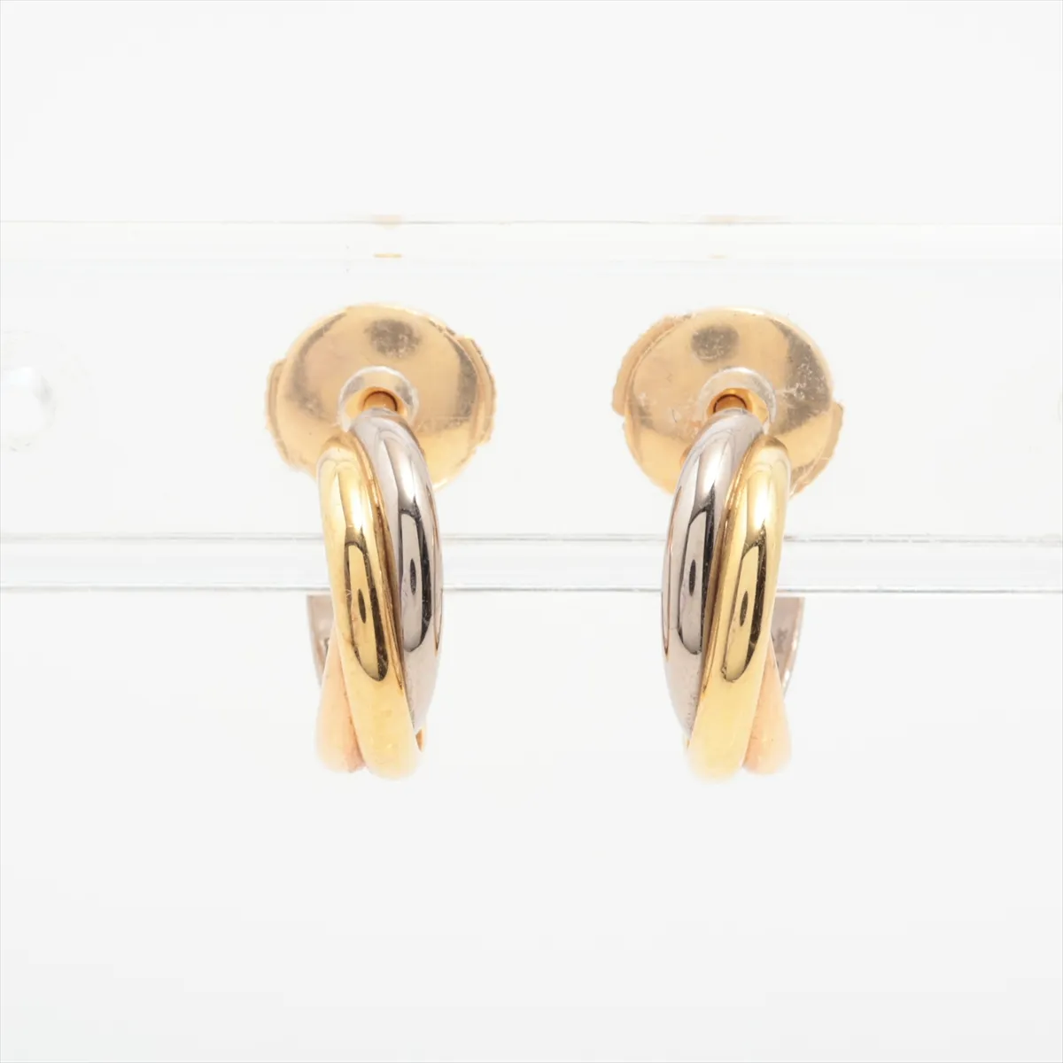 Trinity earrings 750 (YG×PG×WG) 4.4g MFE616 Partially discolored — view 2