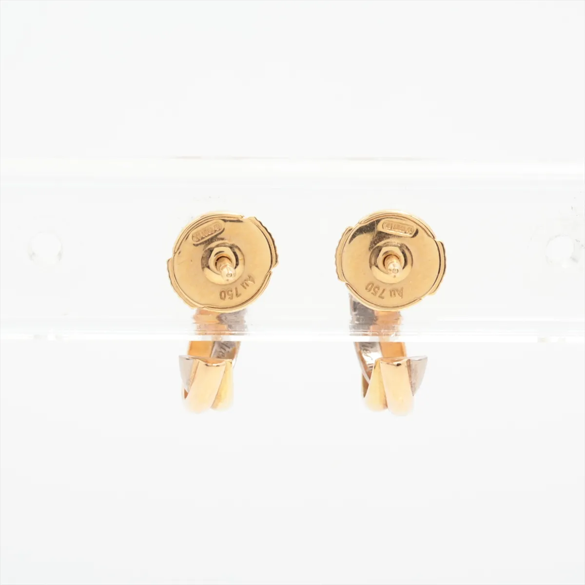 Trinity earrings 750 (YG×PG×WG) 4.4g MFE616 Partially discolored — view 3