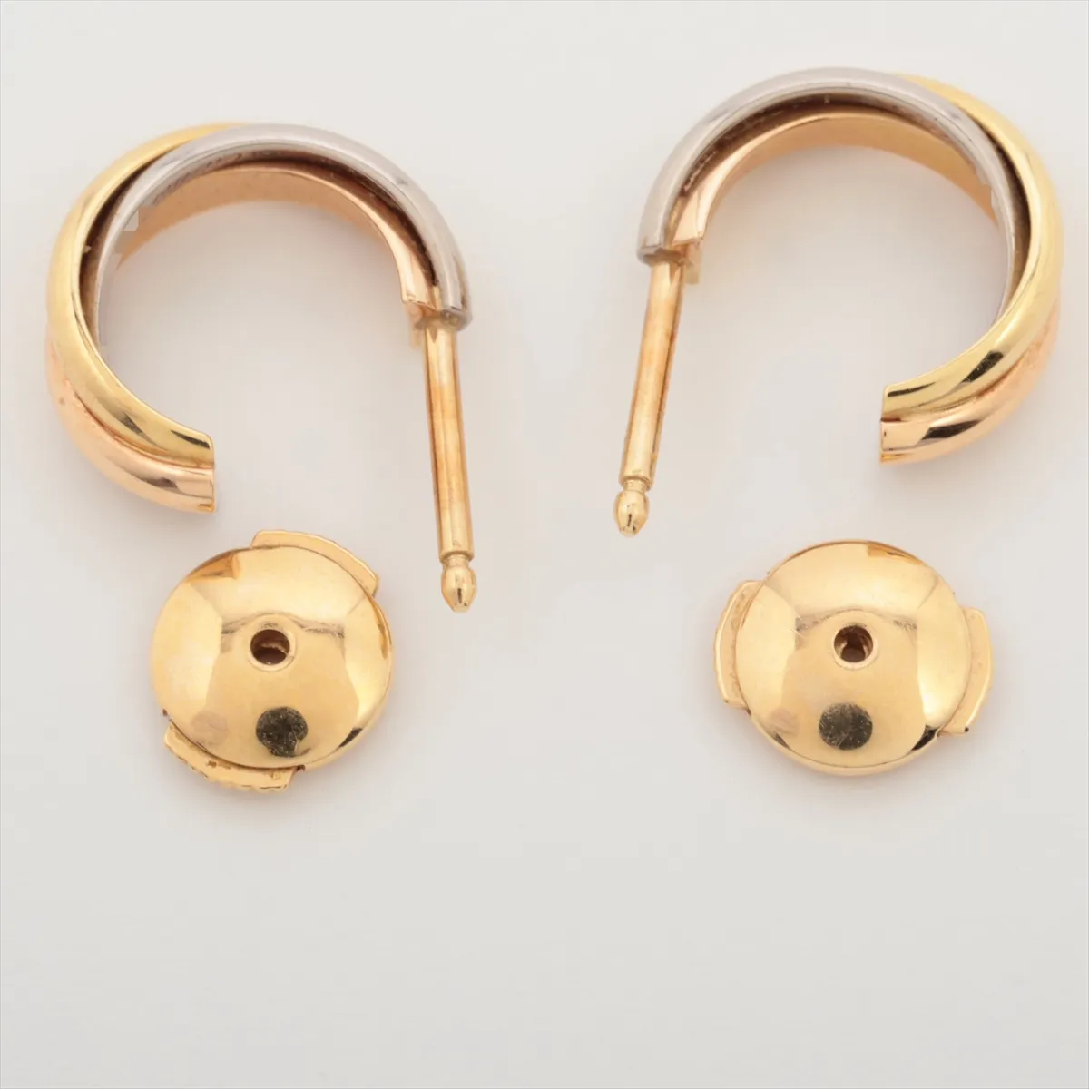 Trinity earrings 750 (YG×PG×WG) 4.4g MFE616 Partially discolored — view 4