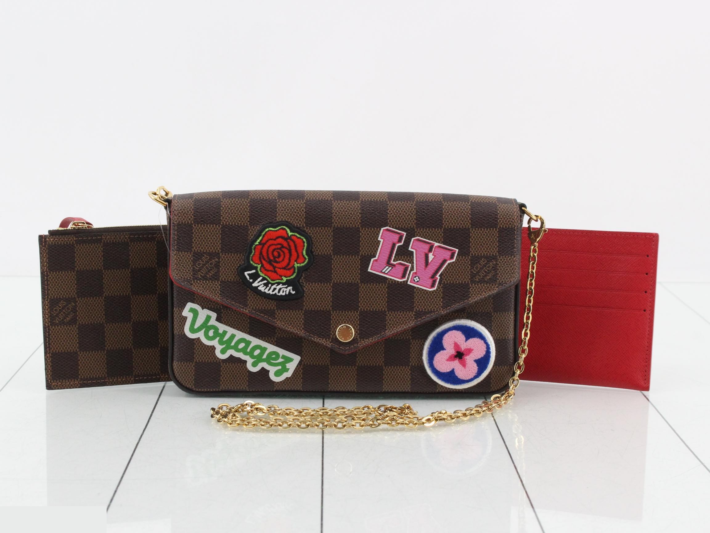 Damier Pochette Felicie GM Shoulder Bag with Case