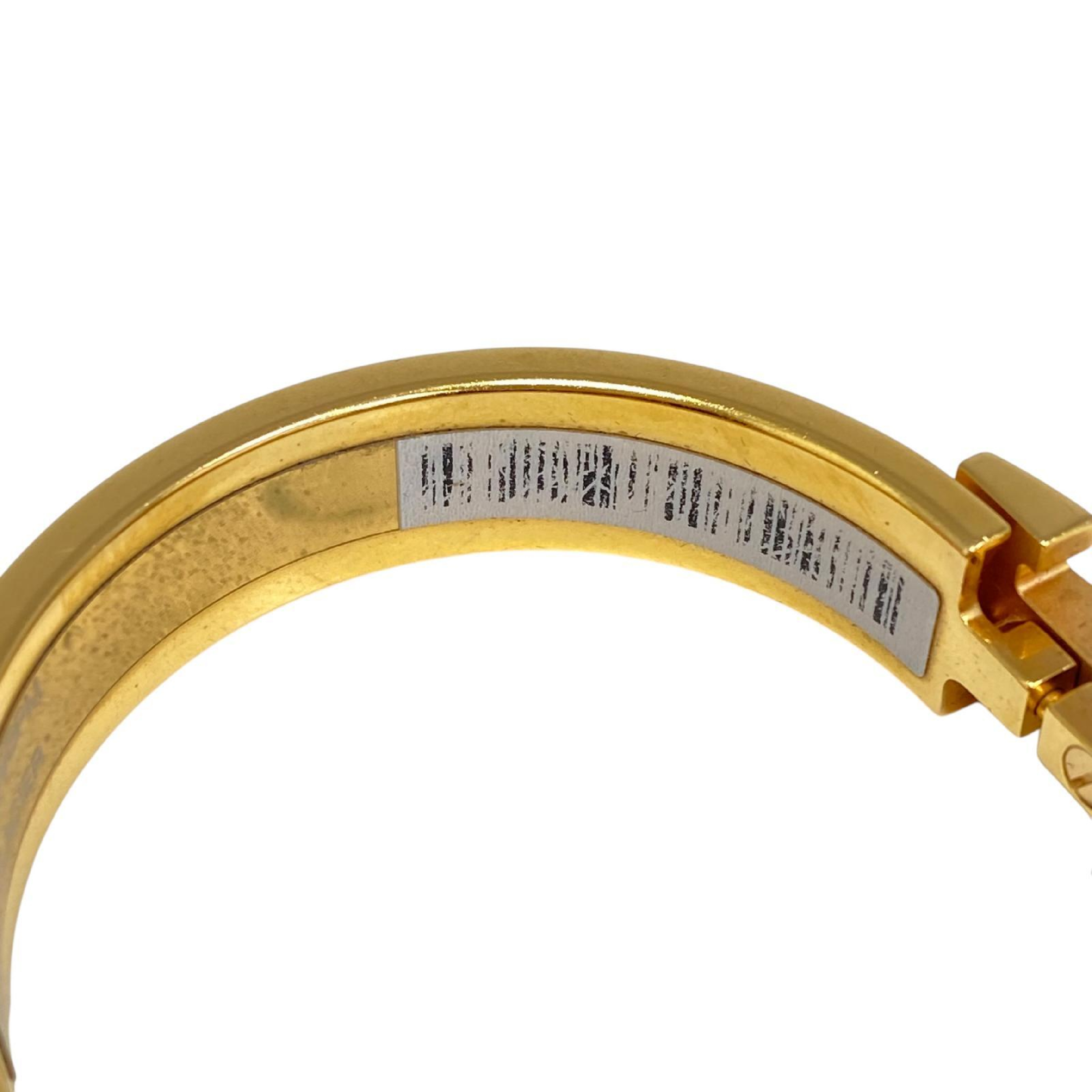 【*Shipped from: Hong Kong*】HERMES ( ) Light Blue Gold-Colored Metal Click H PM Bangle -267015034 Bracelet/Bangle — view 10