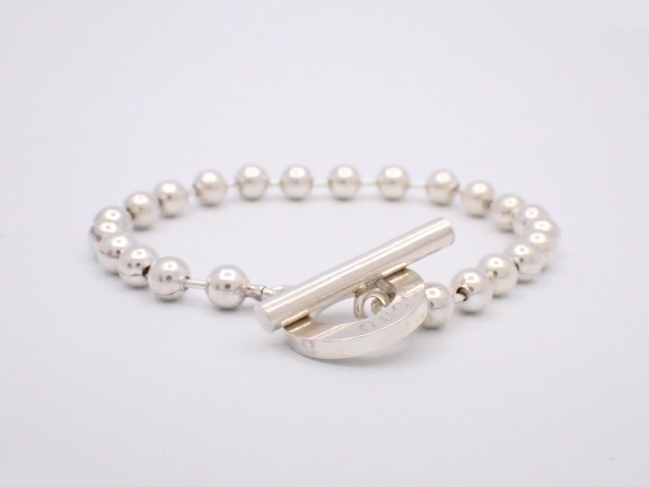 T-bar ball chain bracelet, 925 sterling silver, 14.2g