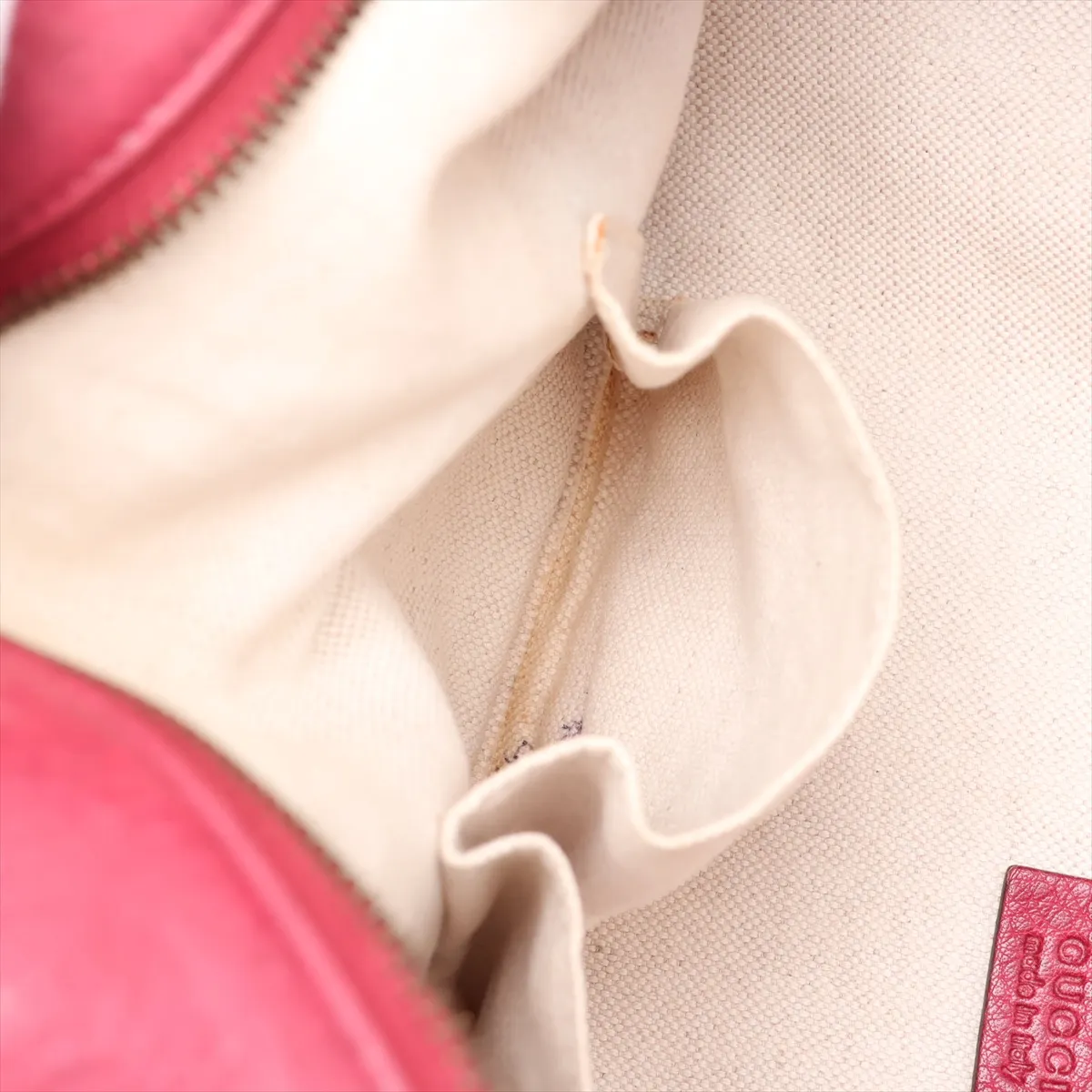 GG Canvas x Leather 2-Way Tote Bag Beige x Red 323675 — view 11